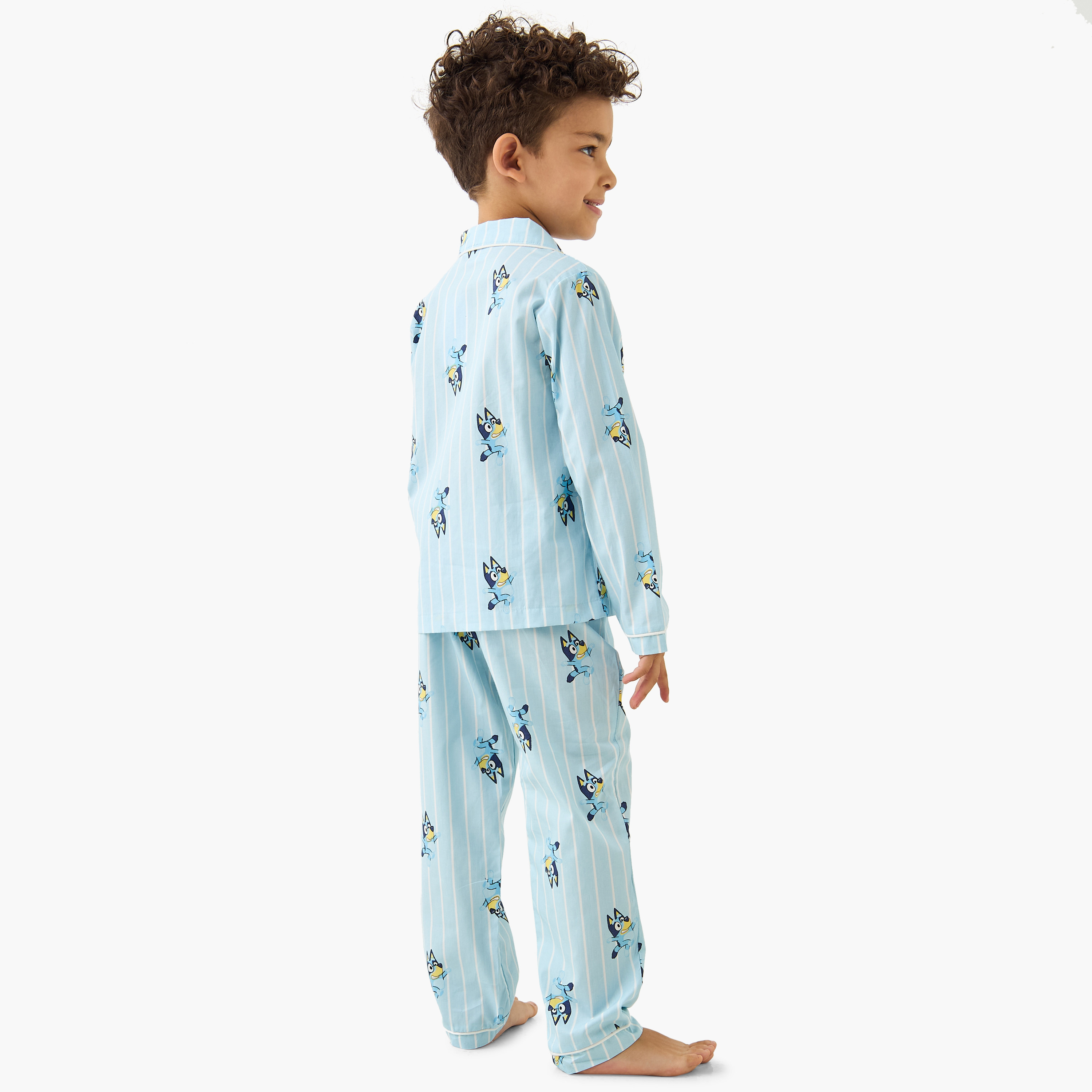 Bluey Print Shirt and Pyjama Set-boys-clothing-nightwear-image-2