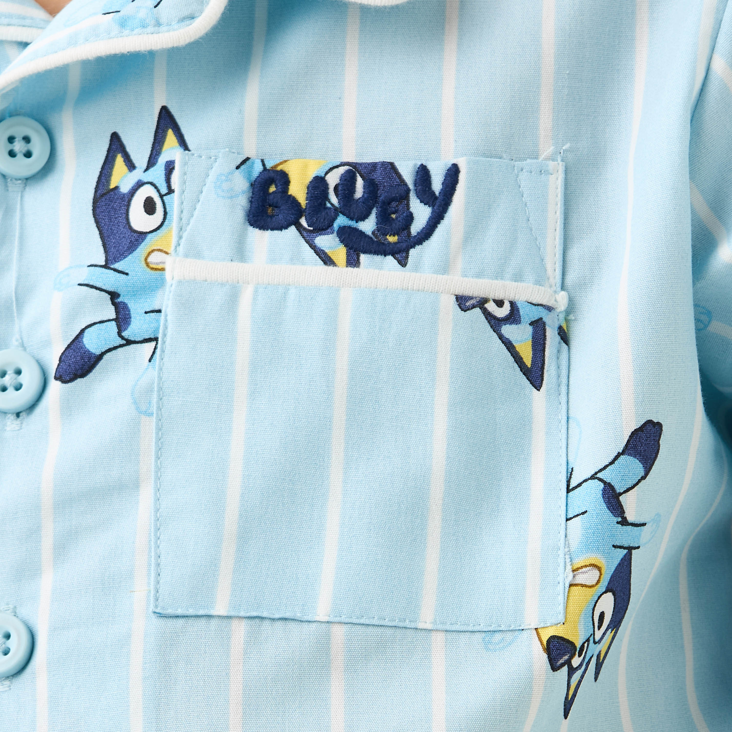 Bluey Print Shirt and Pyjama Set-boys-clothing-nightwear-image-5