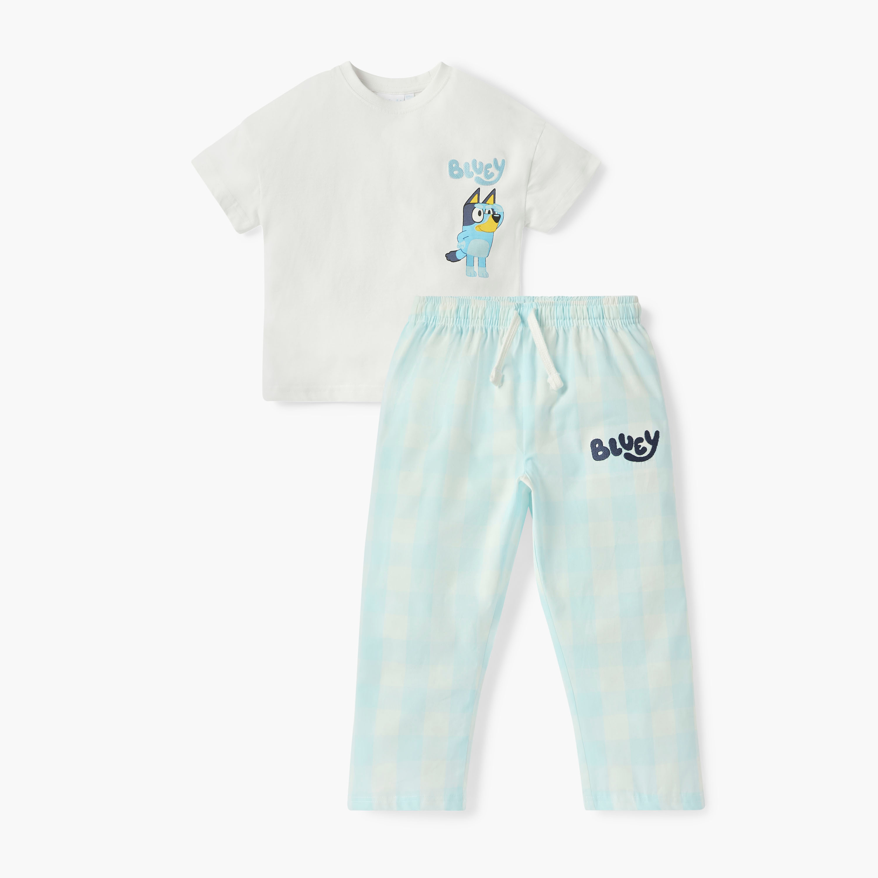 Bluey Print T-shirt and Pyjama Set-boys-clothing-nightwear-image-1