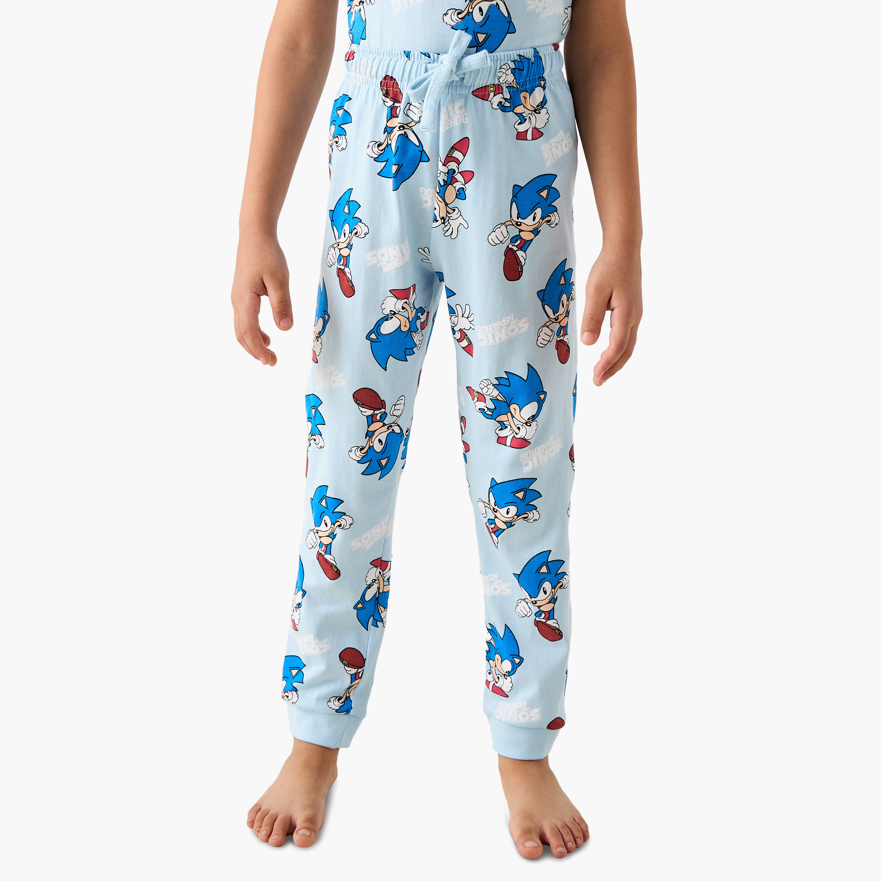 Sonic the Hedgehog Print T-shirt and Pyjama - Set of 2-boys-clothing-nightwear-image-5
