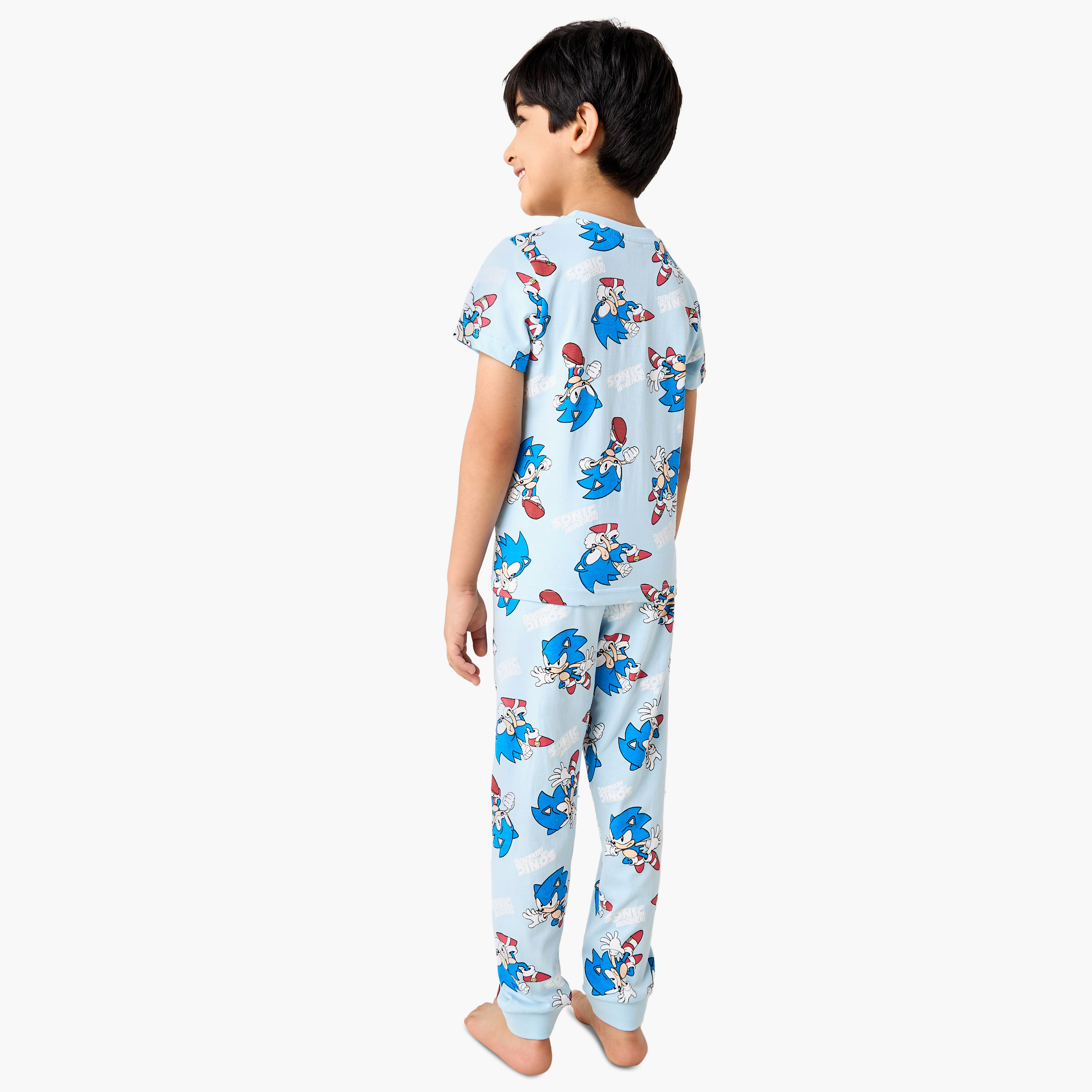 Sonic the Hedgehog Print T-shirt and Pyjama - Set of 2-boys-clothing-nightwear-image-6