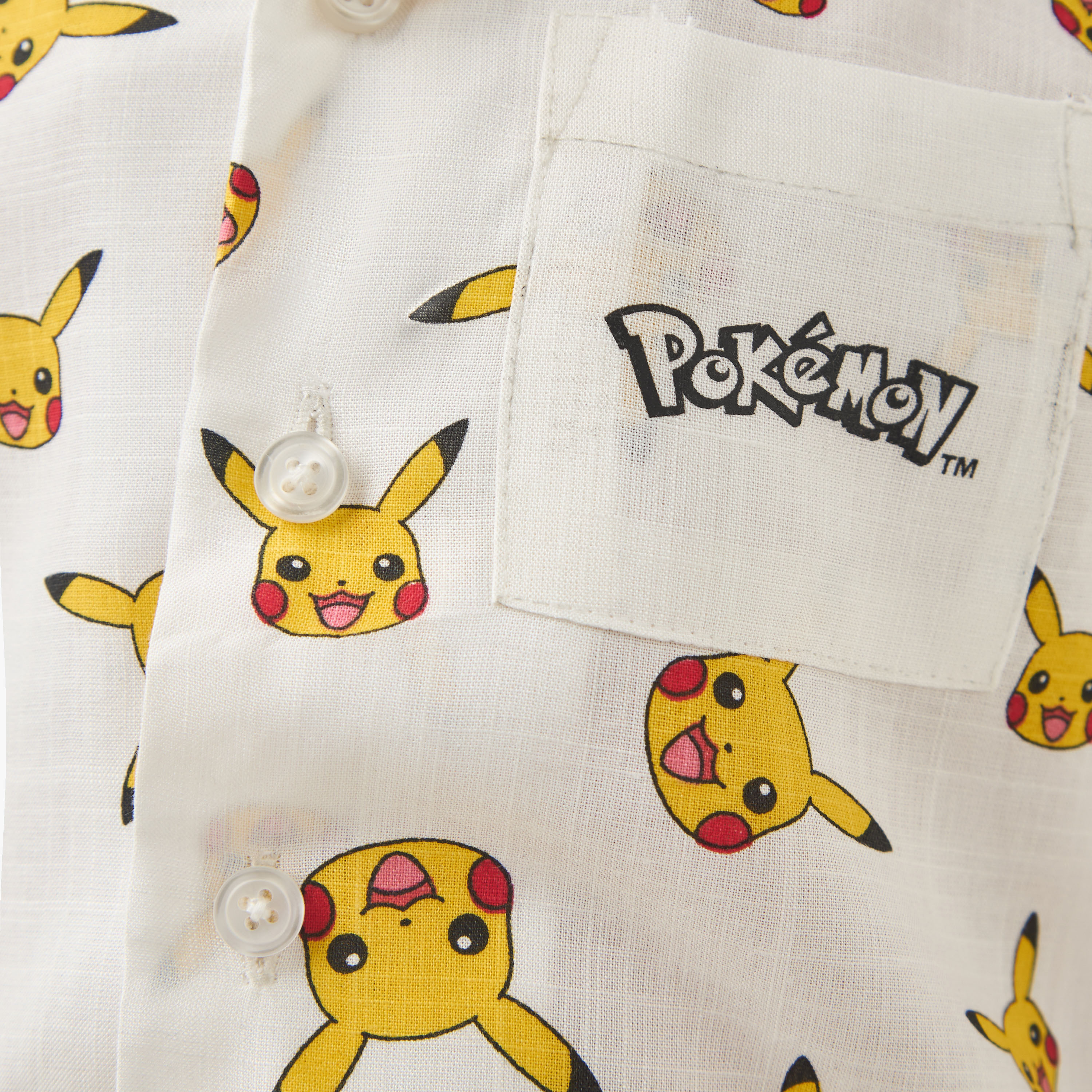 Pokemon All-Over Pikachu Print Shirt and Shorts Set-boys-clothing-nightwear-image-6