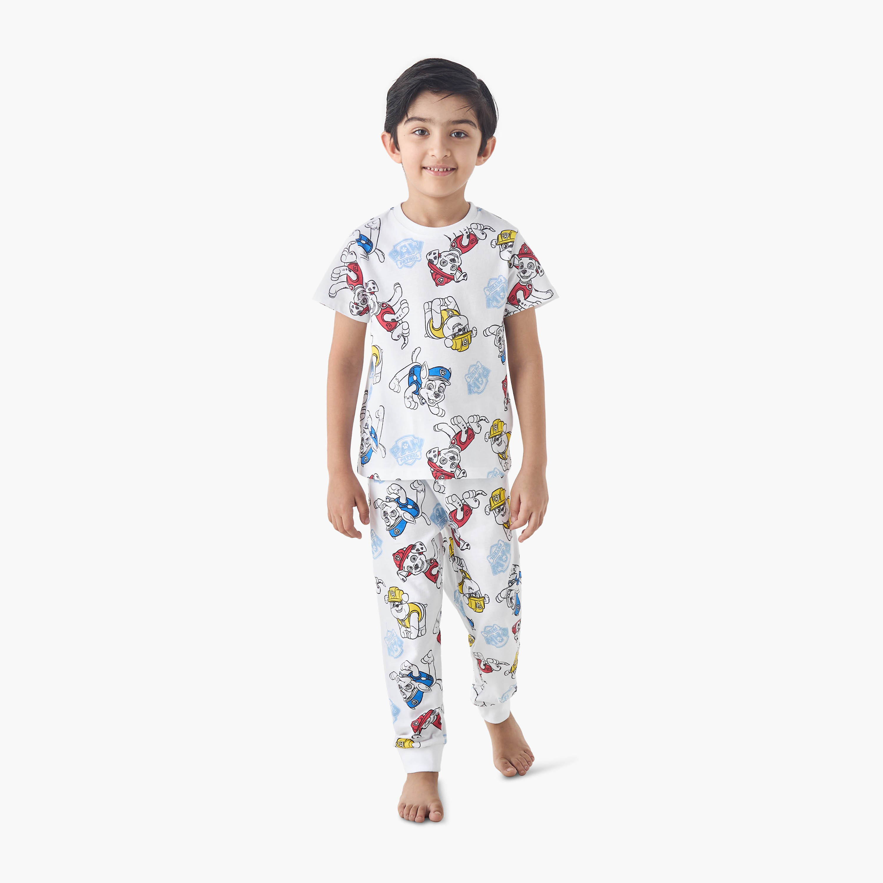 طقم تيشيرت وبيجاما بطبعات عدد 2-boys-clothing-nightwear-image-2
