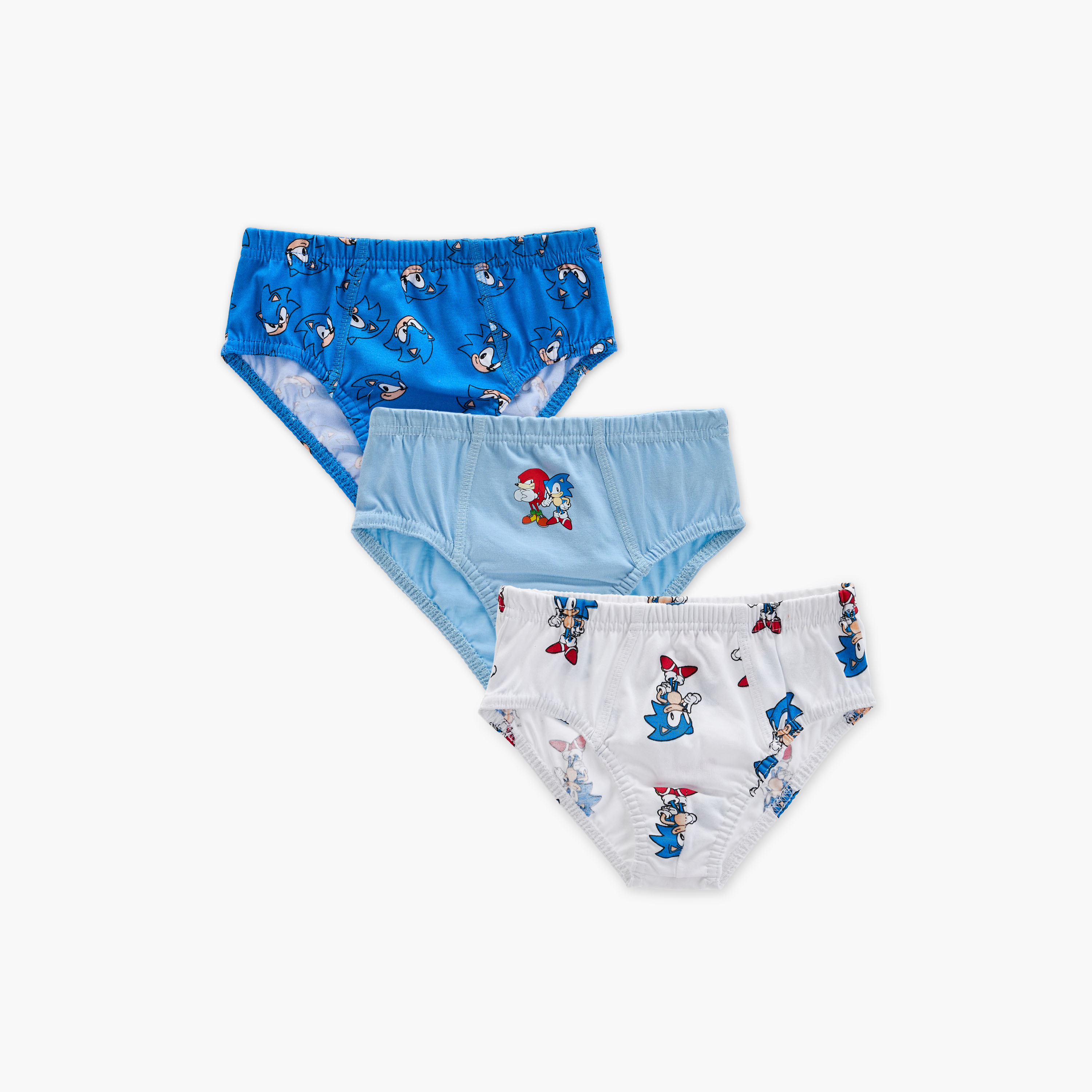 Sonic the Hedgehog Print Briefs - Set of 3-baby-boys-clothing-innerwear-image-1