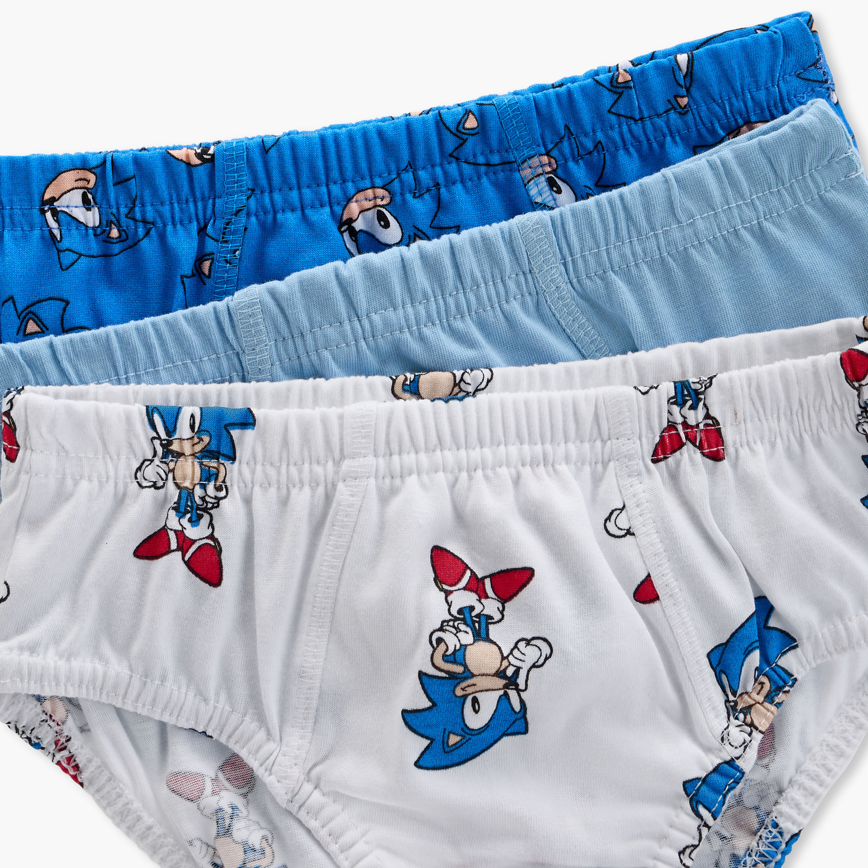 Sonic the Hedgehog Print Briefs - Set of 3-baby-boys-clothing-innerwear-image-5