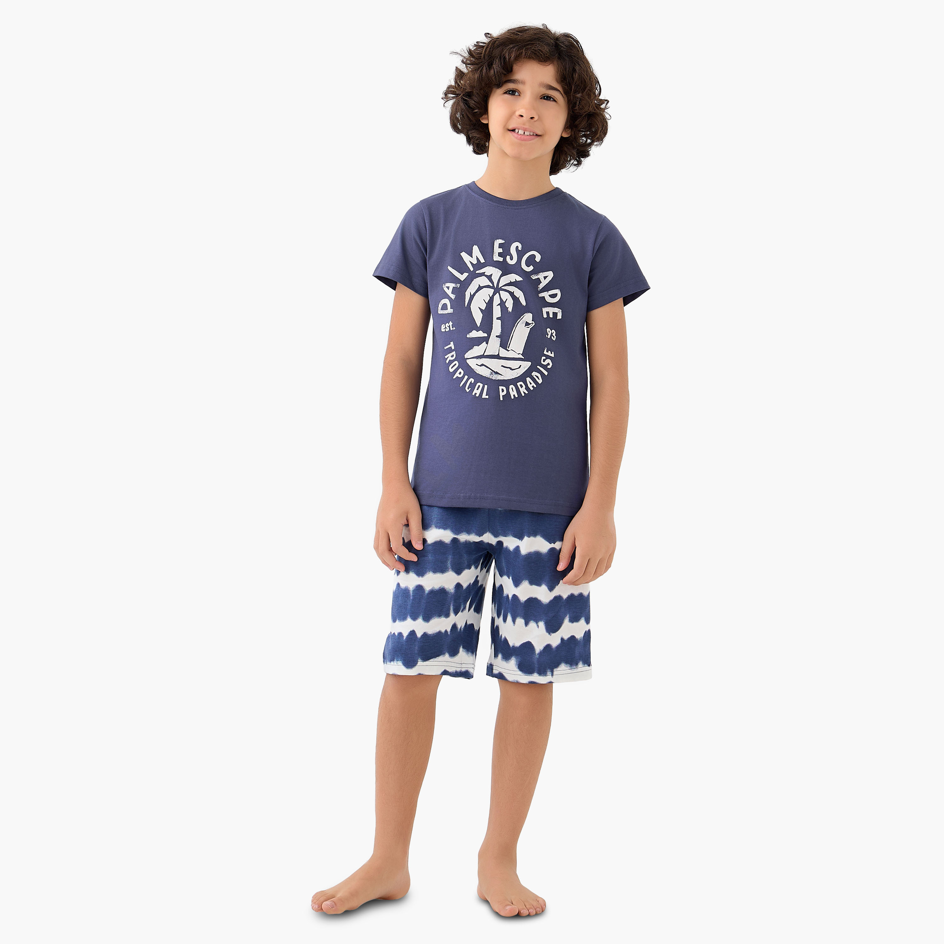 طقم نوم تيشيرتات وشورتات بطبعات من جونيورز - طقم من 2-boys-clothing-nightwear-image-3
