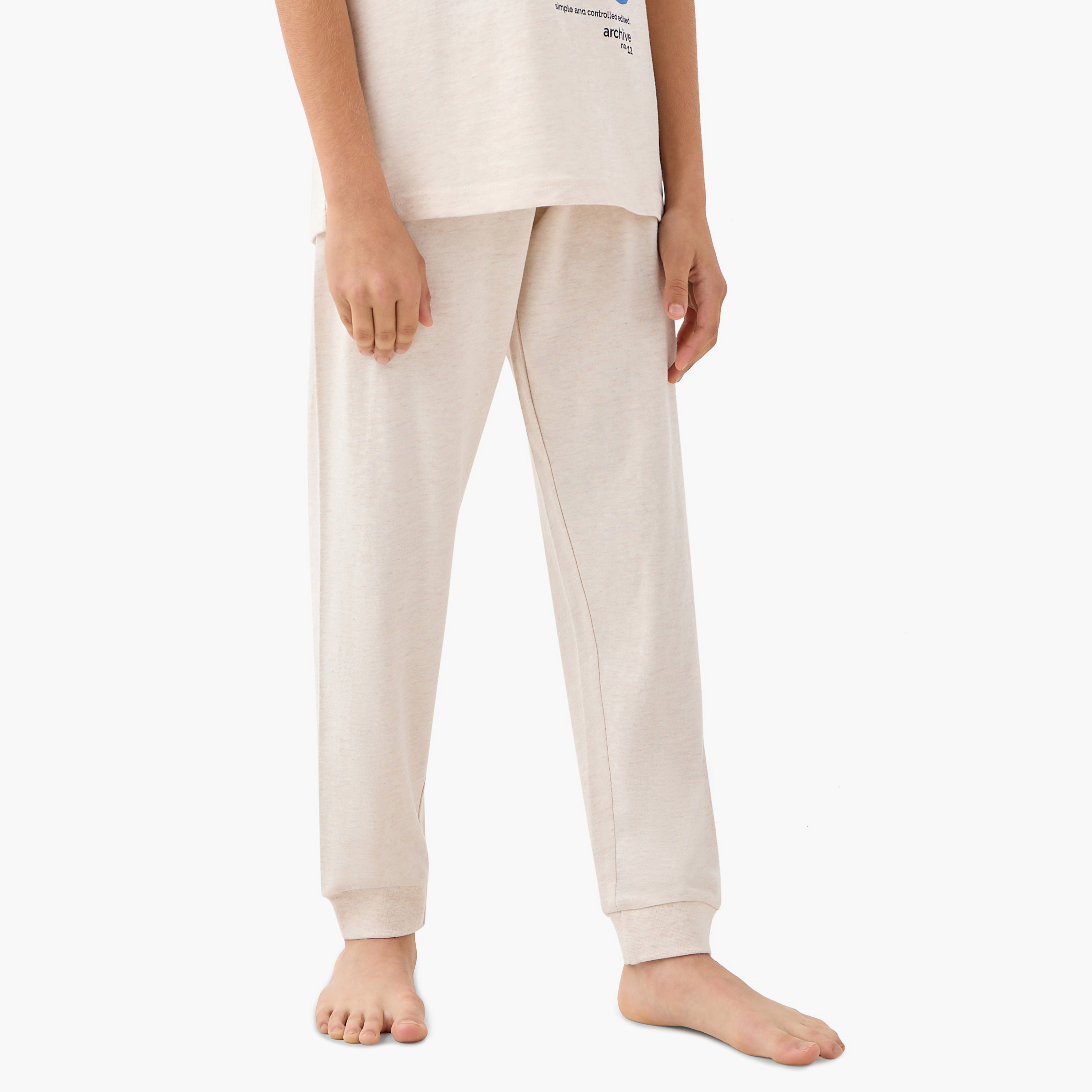 Juniors 4-Piece Printed T-shirt with Pyjamas and Shorts Set-boys-clothing-nightwear-image-5