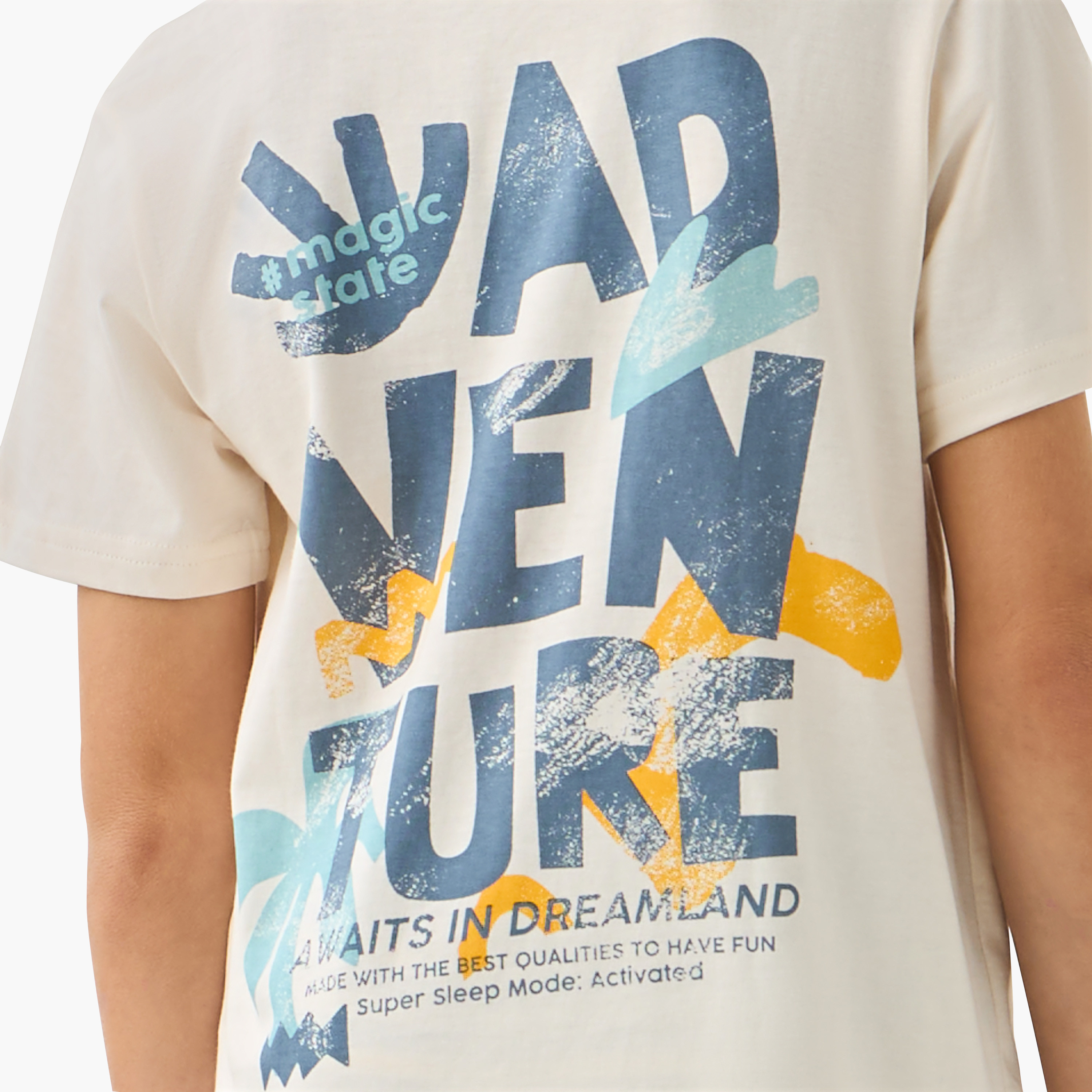 Juniors Printed T-shirt and Shorts Set-boys-clothing-nightwear-image-6