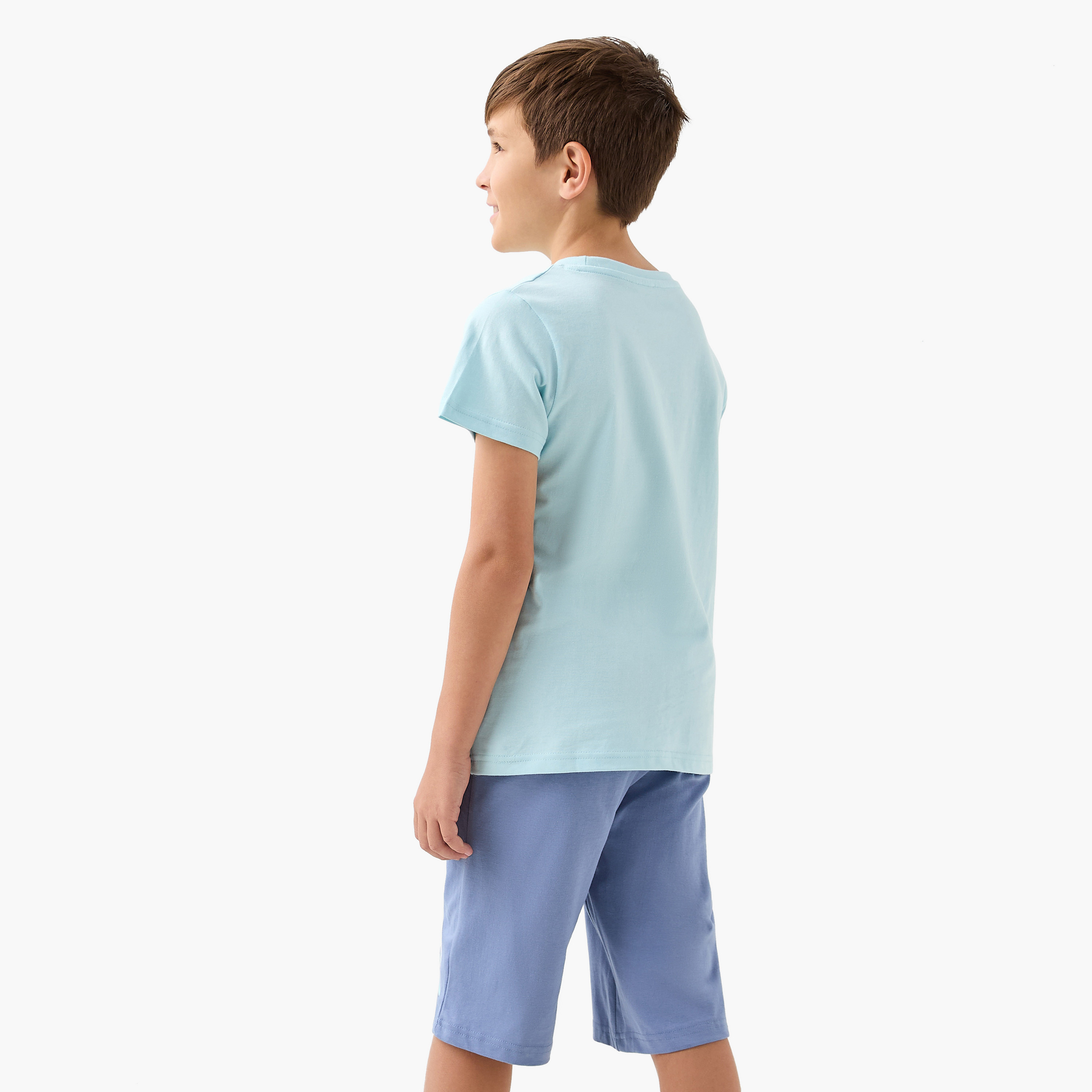 طقم بيجاما وتيشيرت بطبعات من جونيورز - طقم من 4 قطع-boys-clothing-nightwear-image-4