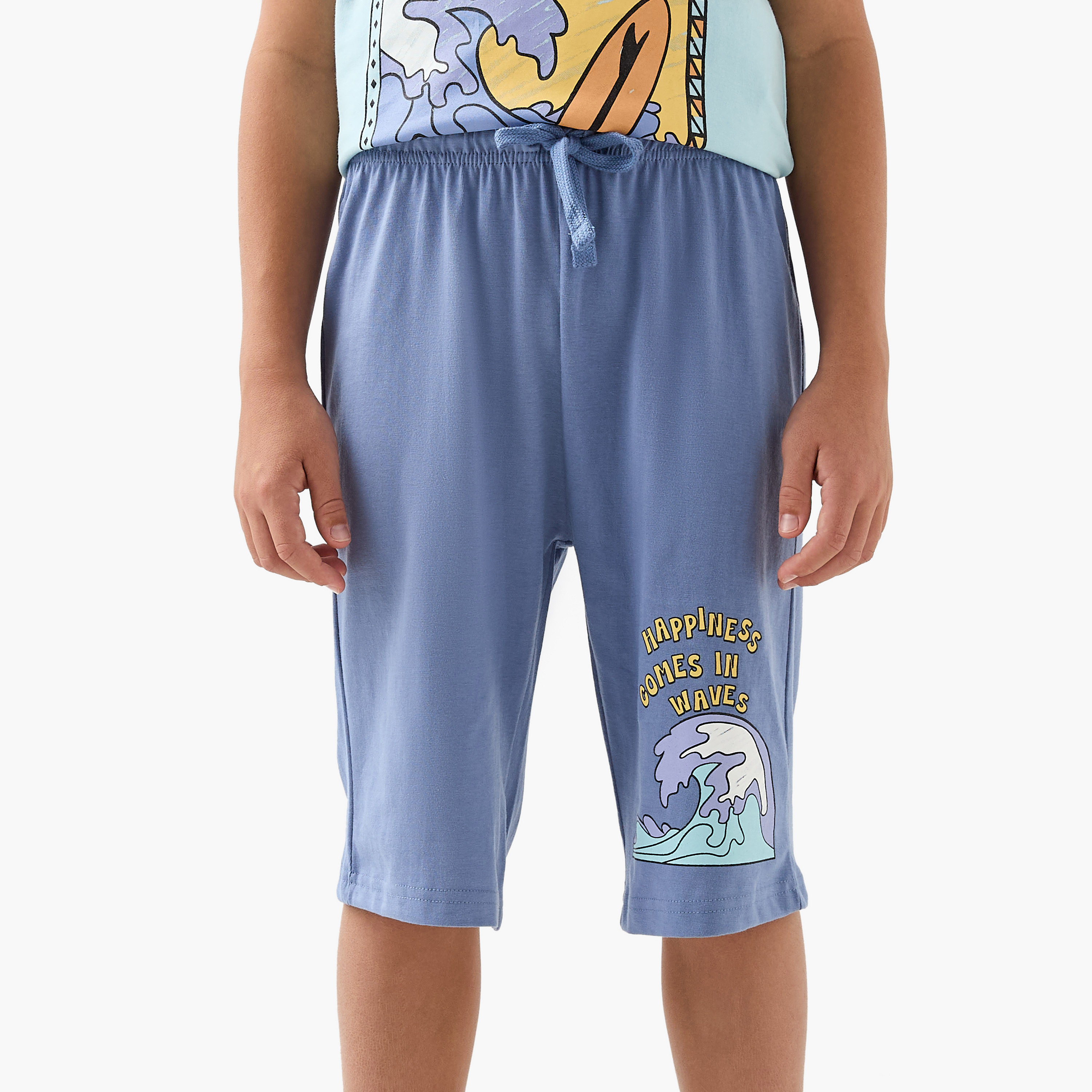 طقم بيجاما وتيشيرت بطبعات من جونيورز - طقم من 4 قطع-boys-clothing-nightwear-image-5