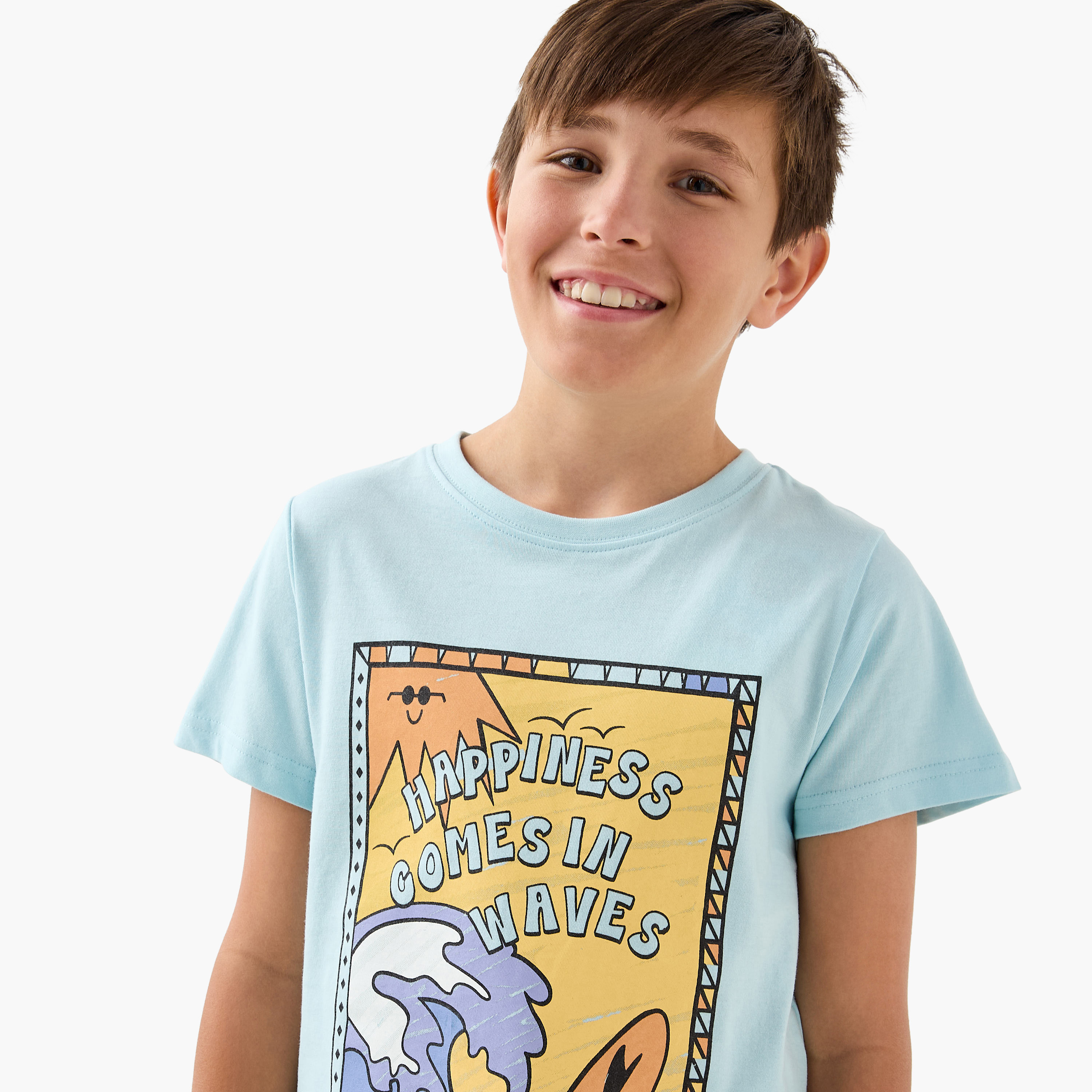 طقم بيجاما وتيشيرت بطبعات من جونيورز - طقم من 4 قطع-boys-clothing-nightwear-image-6