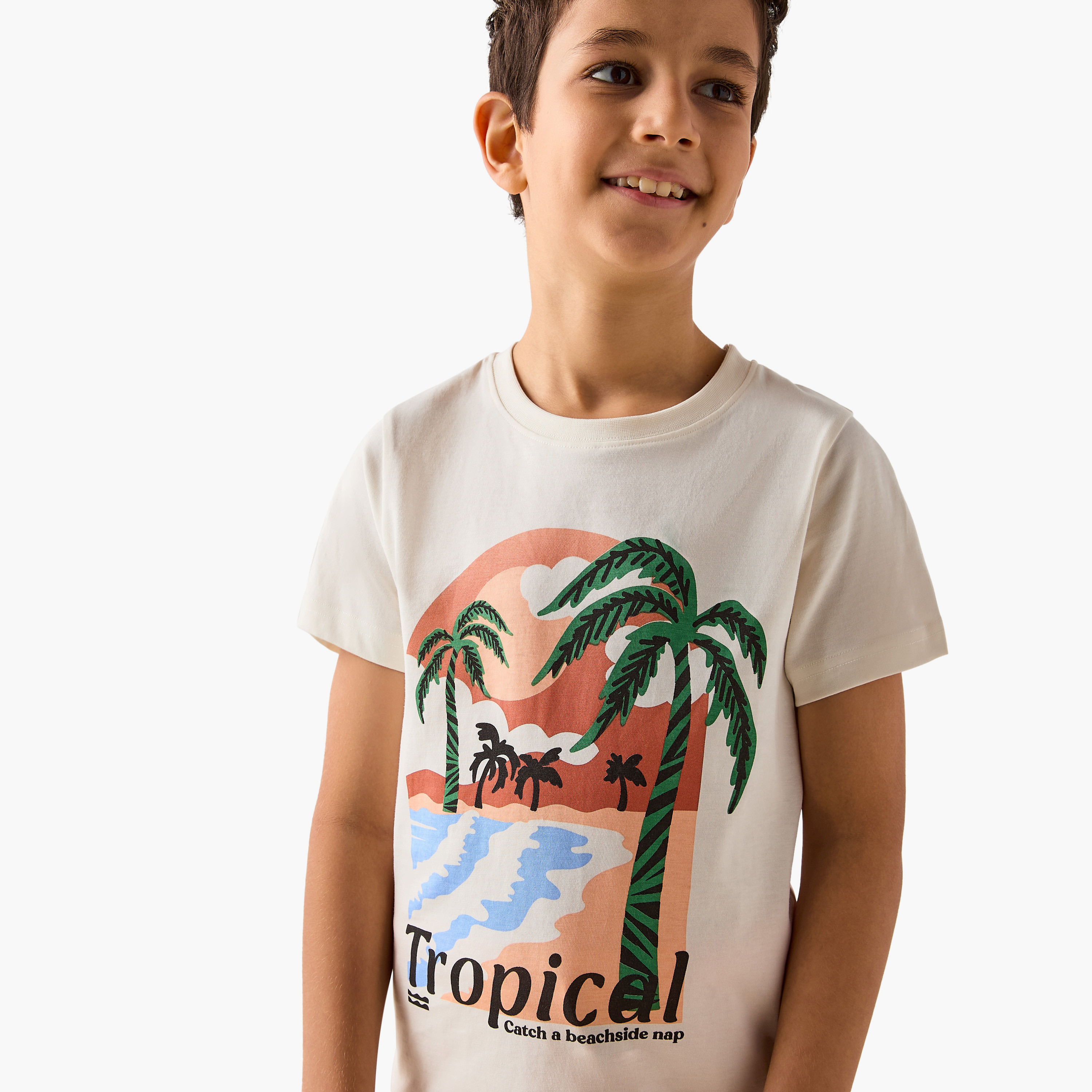 Juniors Tropical Print T-shirt and Pyjama - Set of 2-boys-clothing-nightwear-image-6
