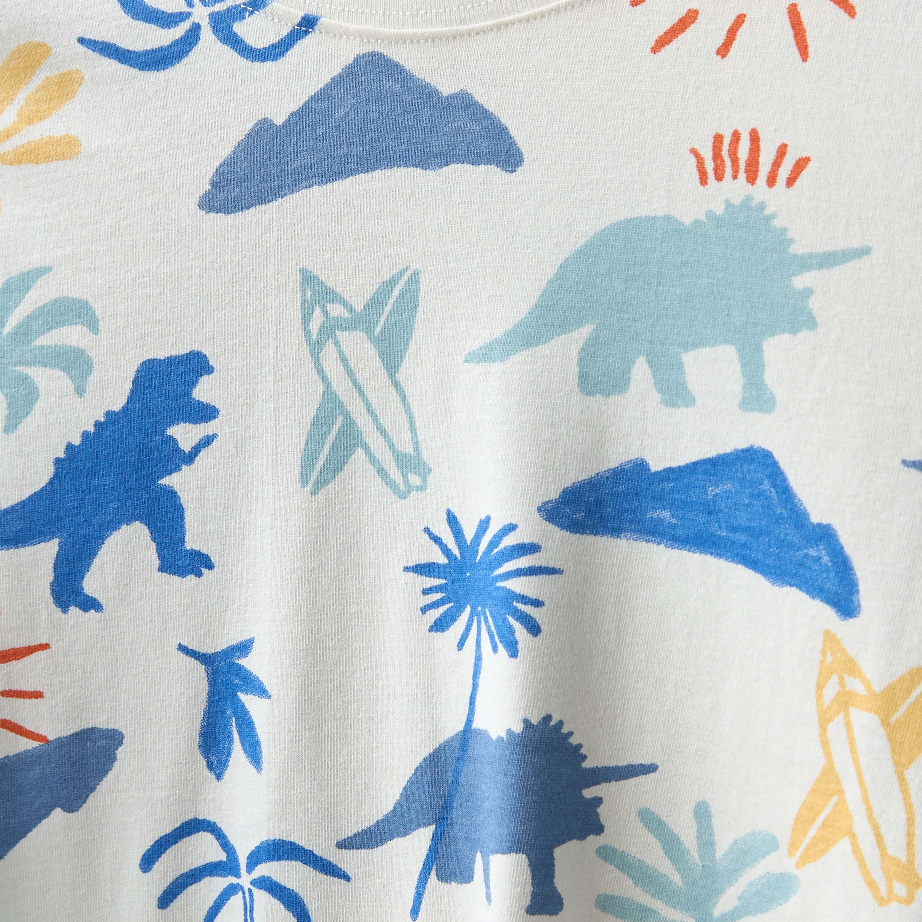 Juniors Dinosaur Print T-shirt and Pyjamas - Set of 3-boys-clothing-nightwear-image-11