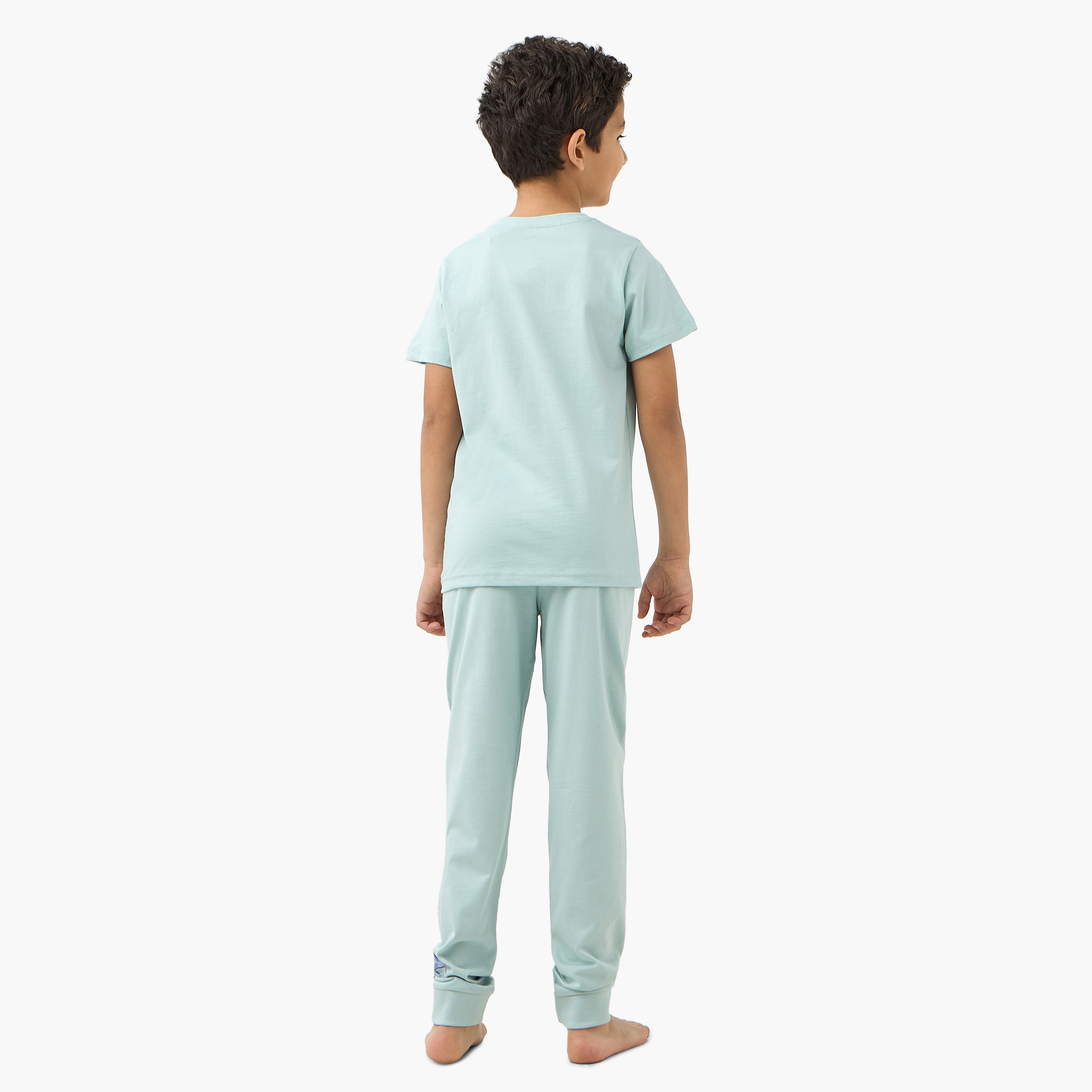 Juniors Dinosaur Print T-shirt and Pyjamas - Set of 3-boys-clothing-nightwear-image-7