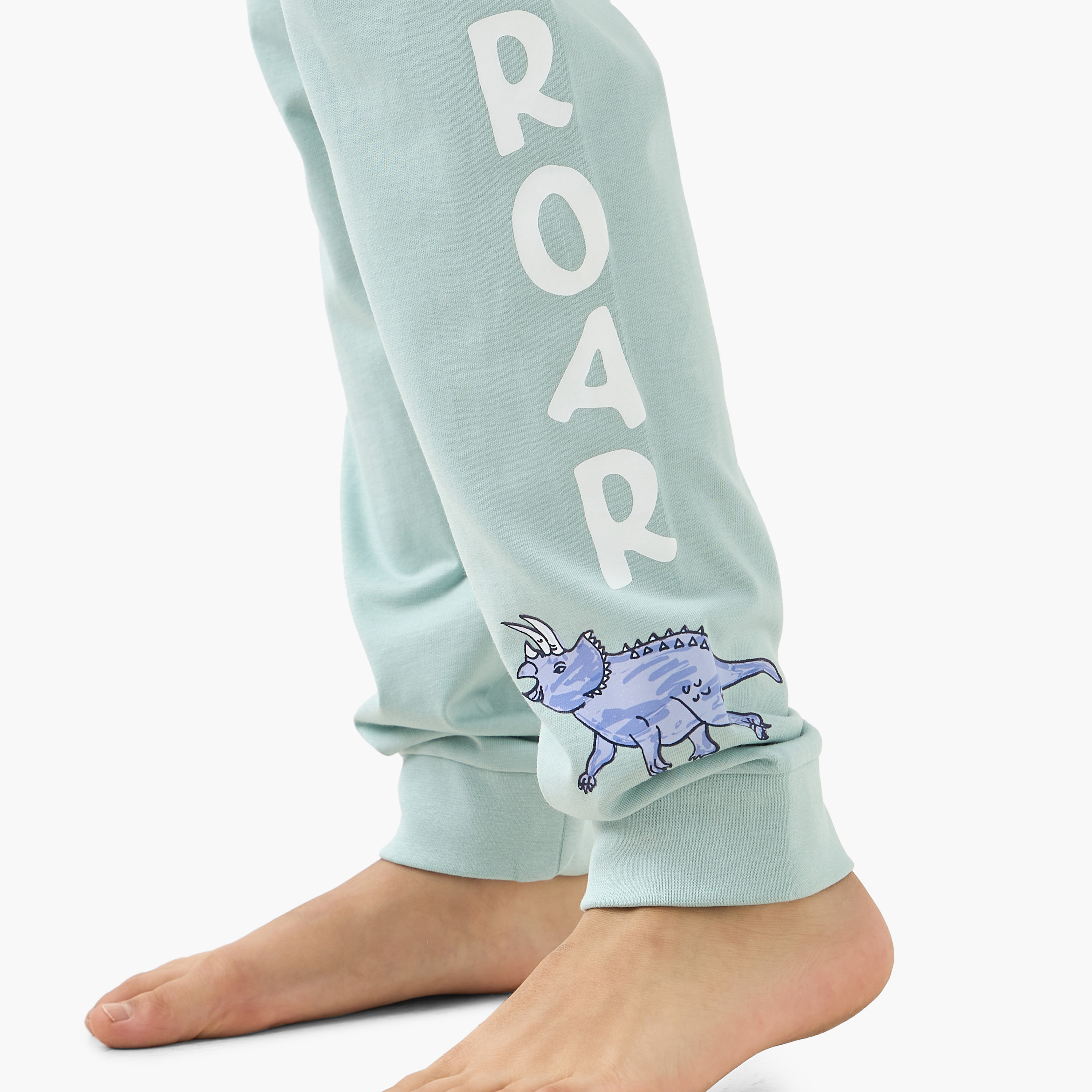 Juniors Dinosaur Print T-shirt and Pyjamas - Set of 3-boys-clothing-nightwear-image-9