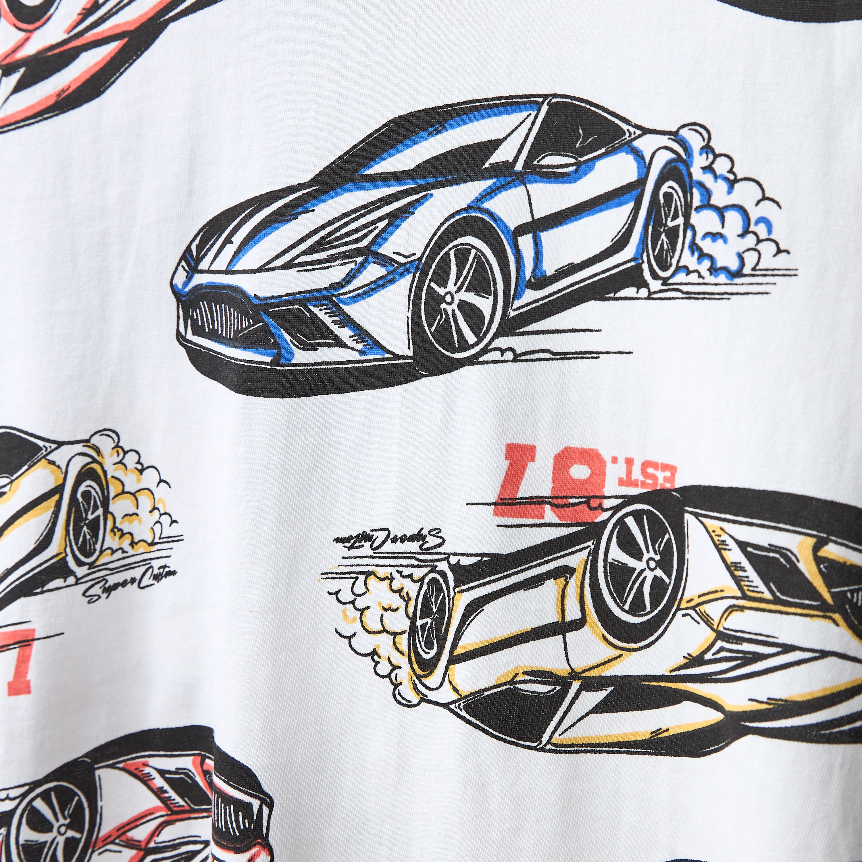 Juniors Printed Crew Neck T-shirts and Pyjamas - Set of 3-boys-clothing-nightwear-image-11