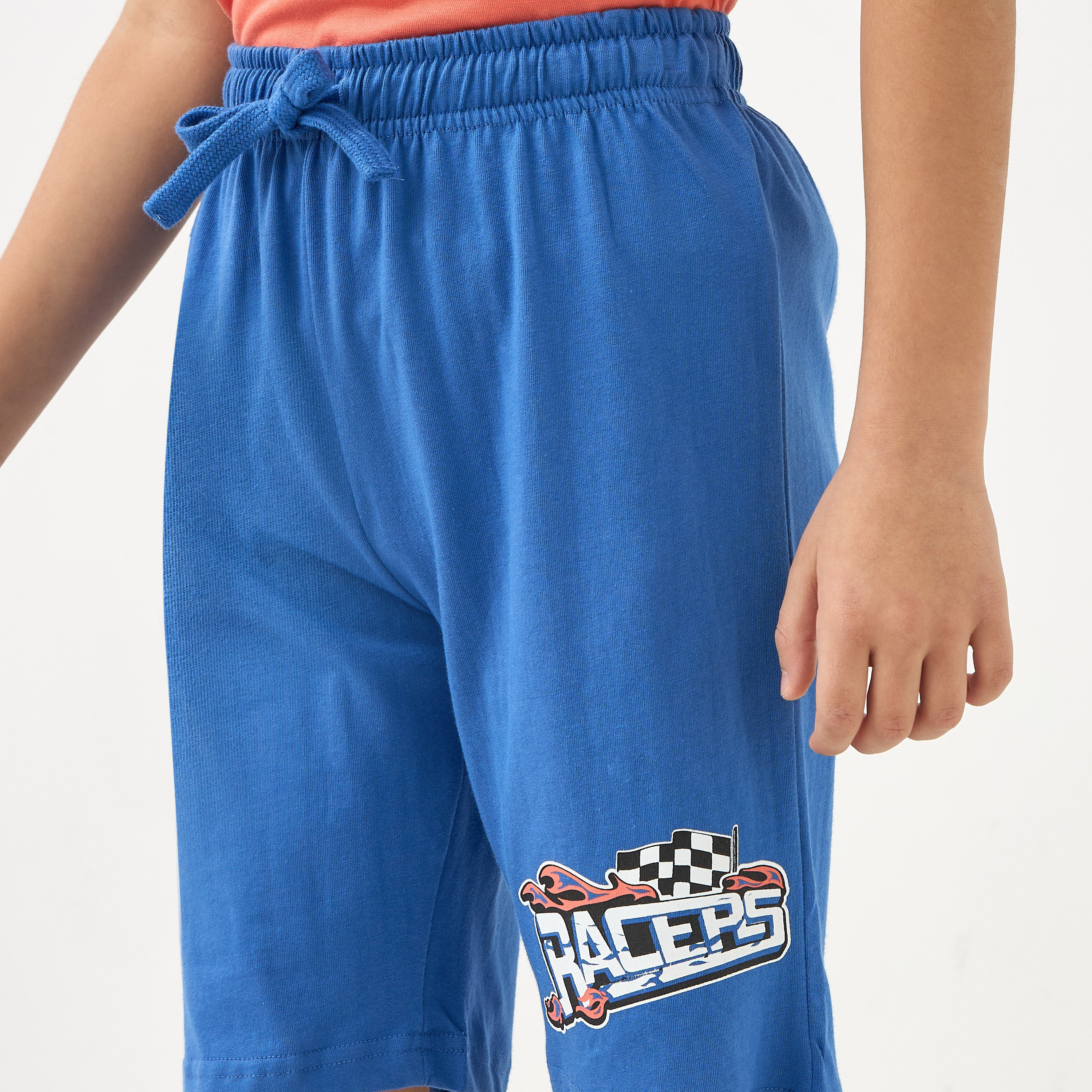 Juniors Printed Crew Neck T-shirts and Pyjamas - Set of 3-boys-clothing-nightwear-image-9