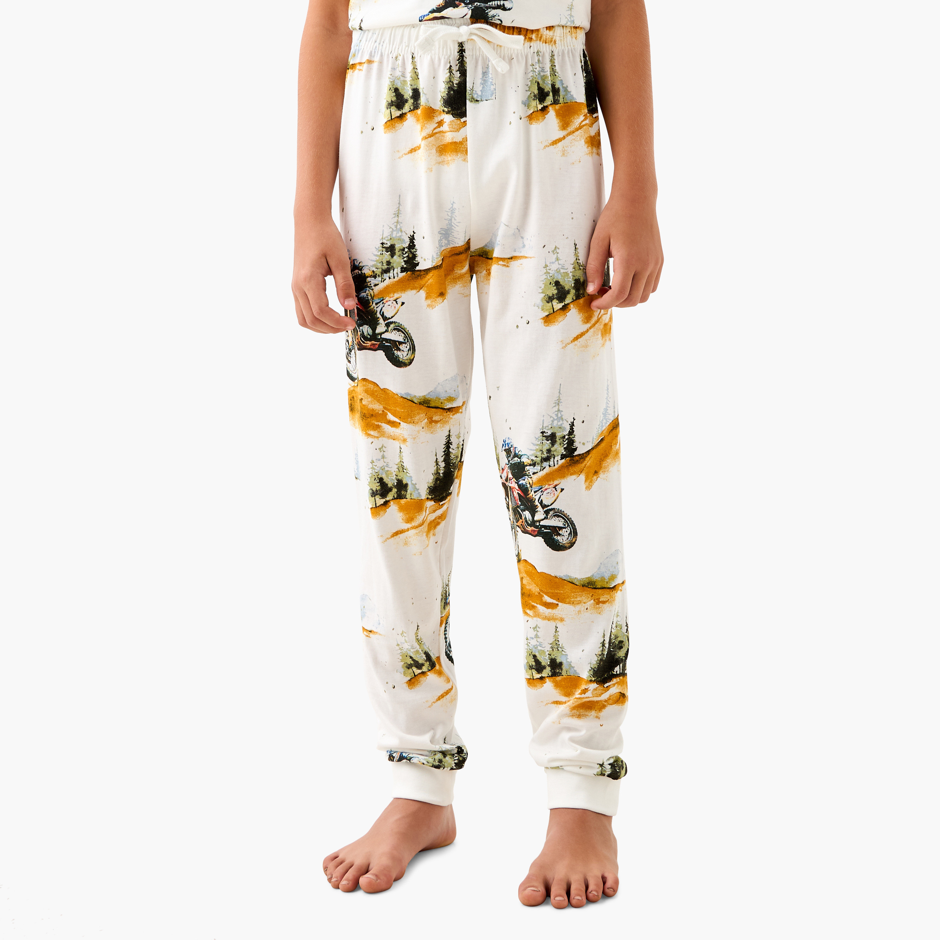 Juniors All-Over Print T-shirt and Pyjama Set-boys-clothing-nightwear-image-3