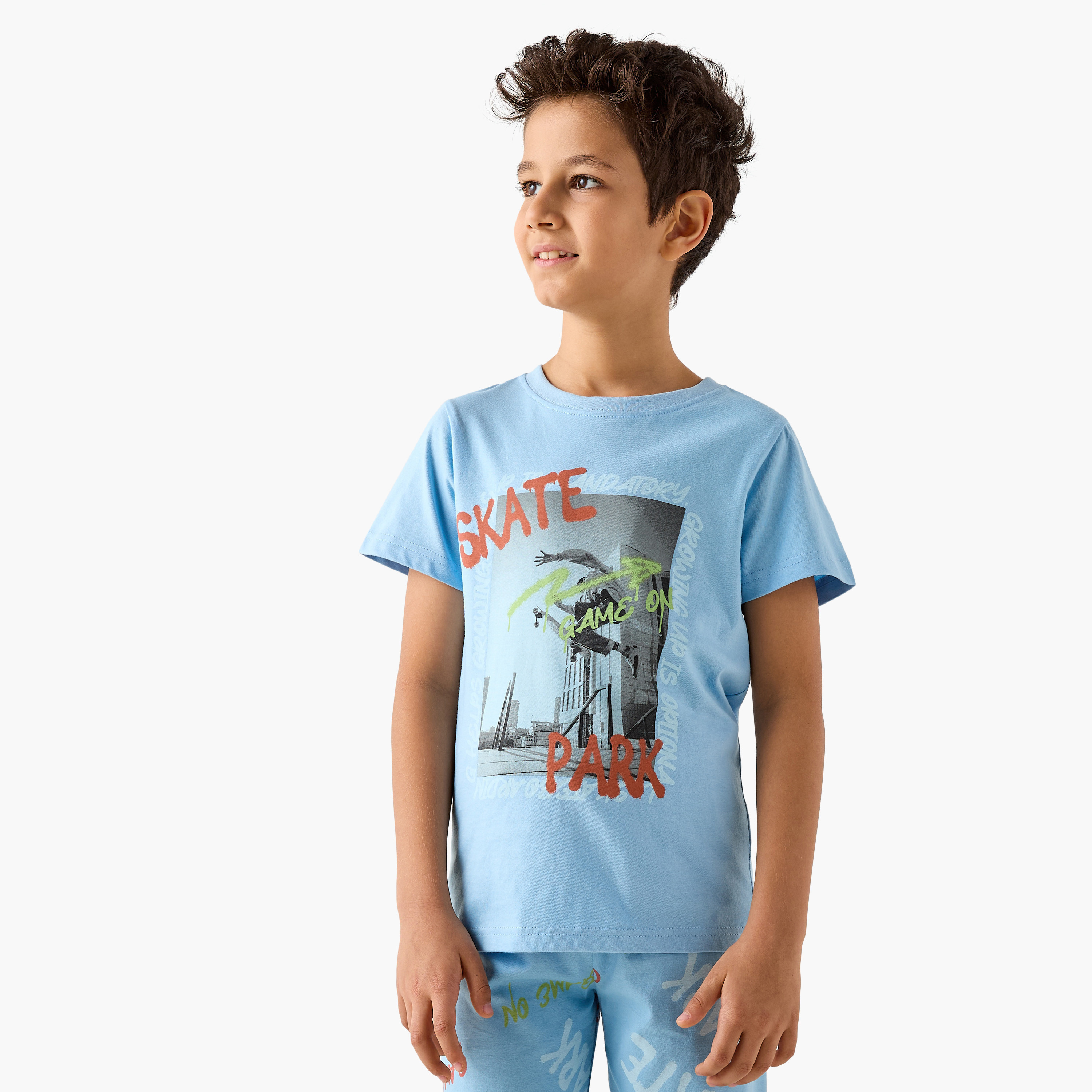 طقم بنطلون بيجاما وتيشيرت بطبعات من جونيورز-boys-clothing-nightwear-image-5
