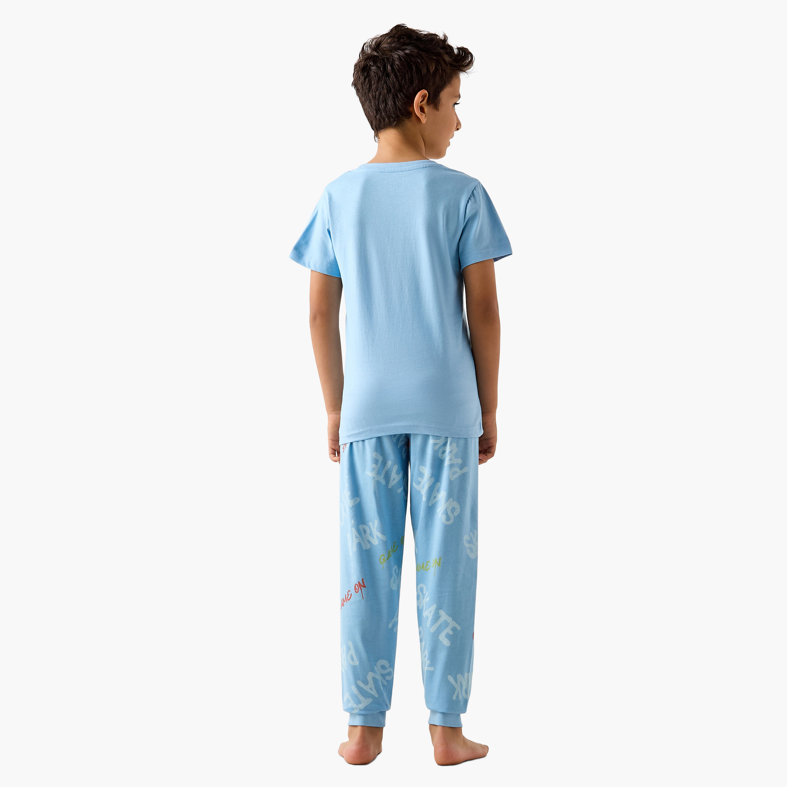 طقم بنطلون بيجاما وتيشيرت بطبعات من جونيورز-boys-clothing-nightwear-image-3