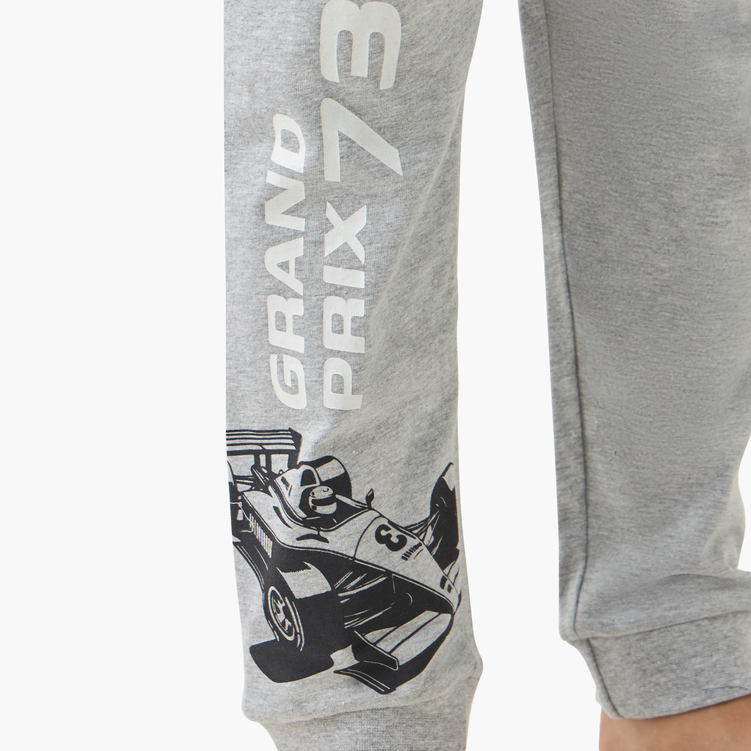 Juniors Racer Car Print T-shirt and Pyjama - Set of 2-boys-clothing-nightwear-image-8