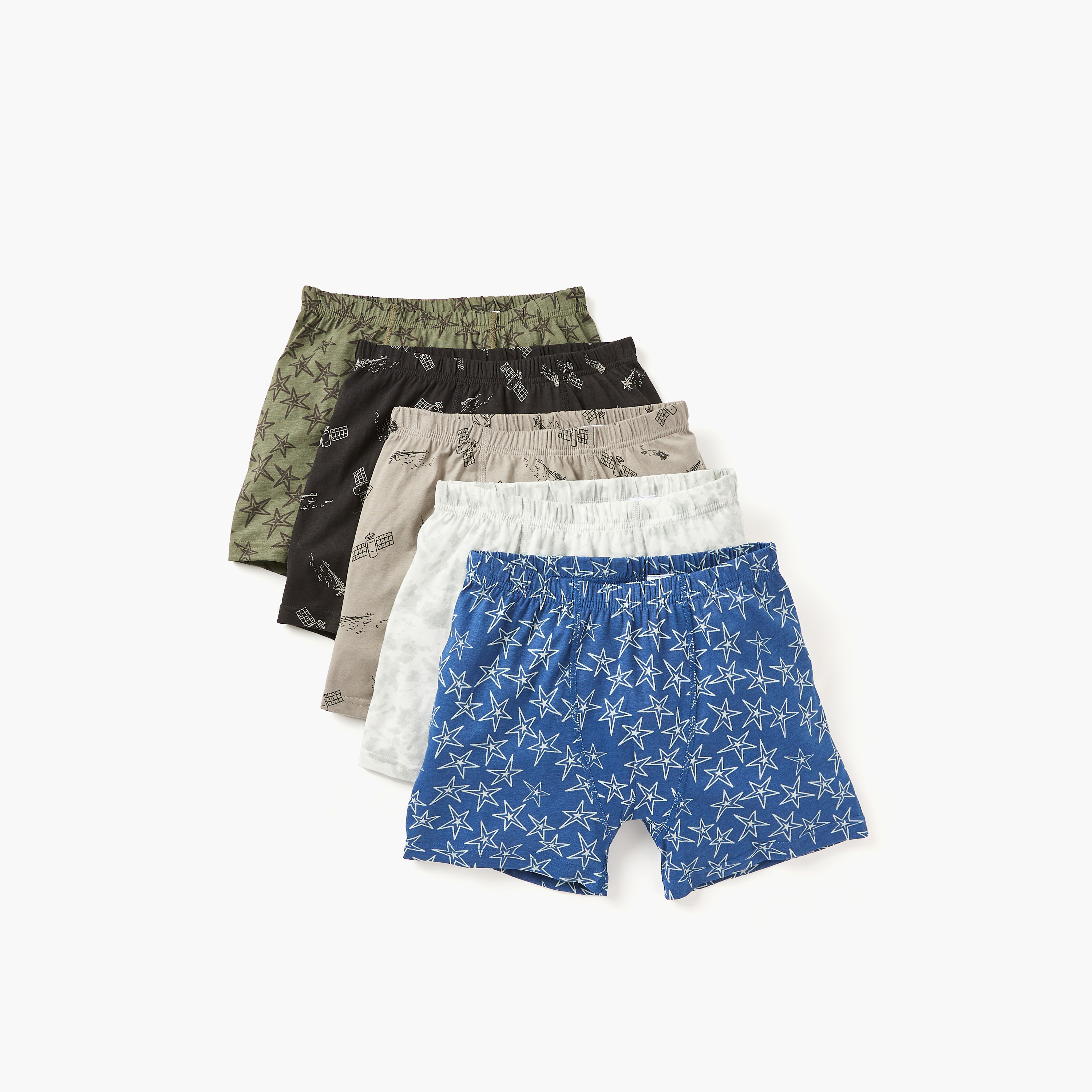 طقم سراويل داخلية بوكسر 5 قطع بطبعات من جونيورز-boys-clothing-innerwear-boxersandbriefs-image-1