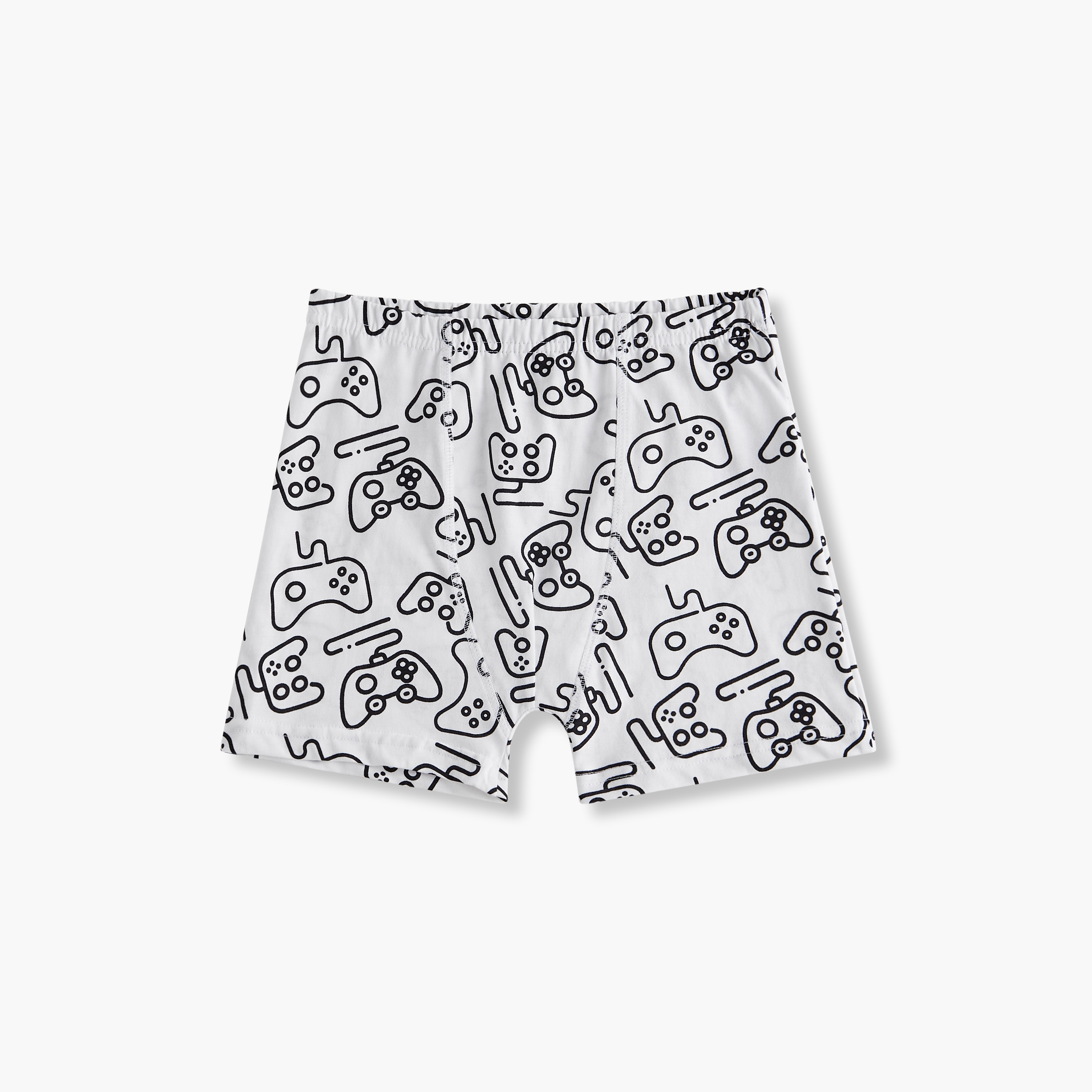 Juniors Gamer Print Boxers with Elasticated Waistband - Set of 5-boys-clothing-innerwear-boxersandbriefs-image-3
