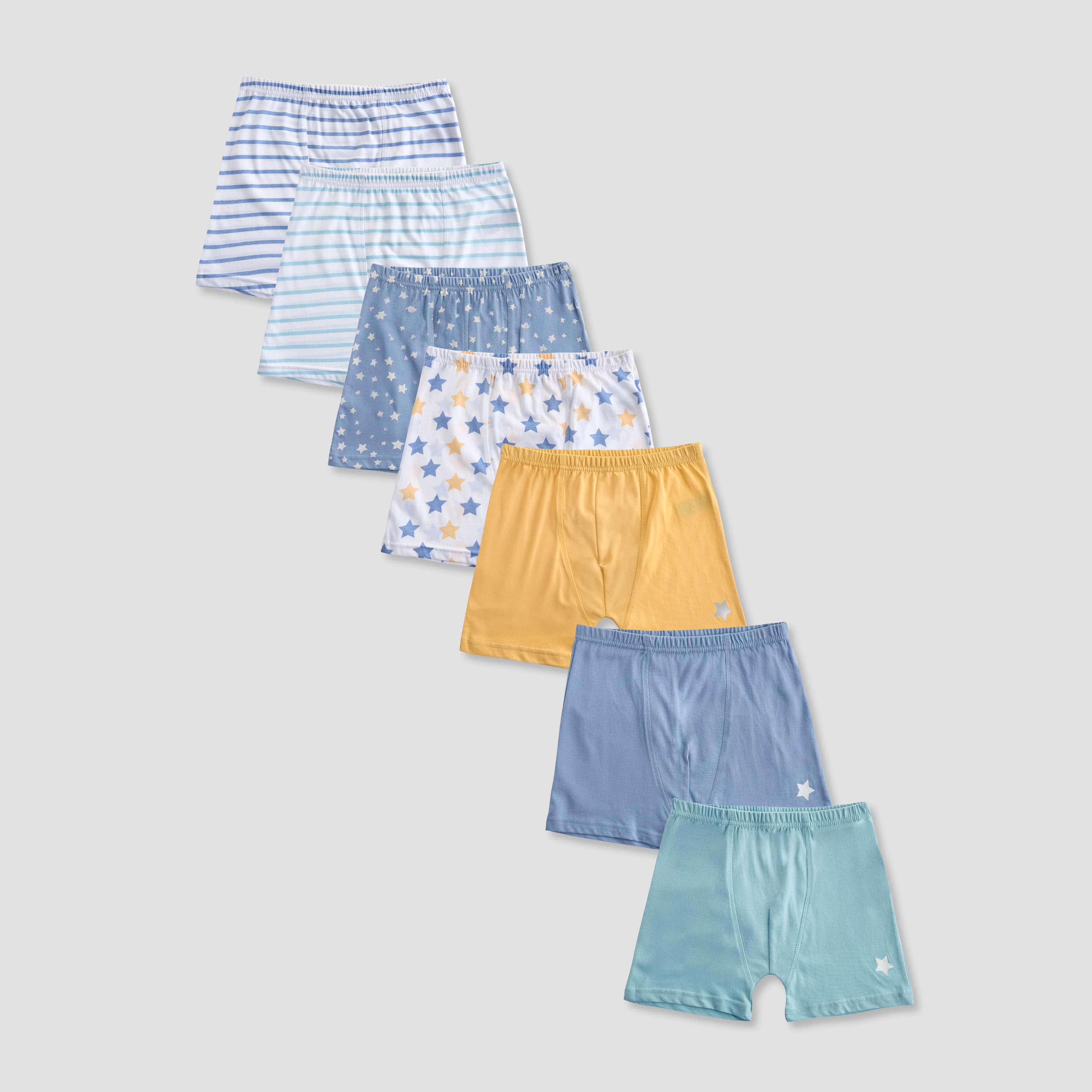 Juniors Assorted Boxers with Elasticated Waistband - Set of 7-boys-clothing-innerwear-boxersandbriefs-image-1