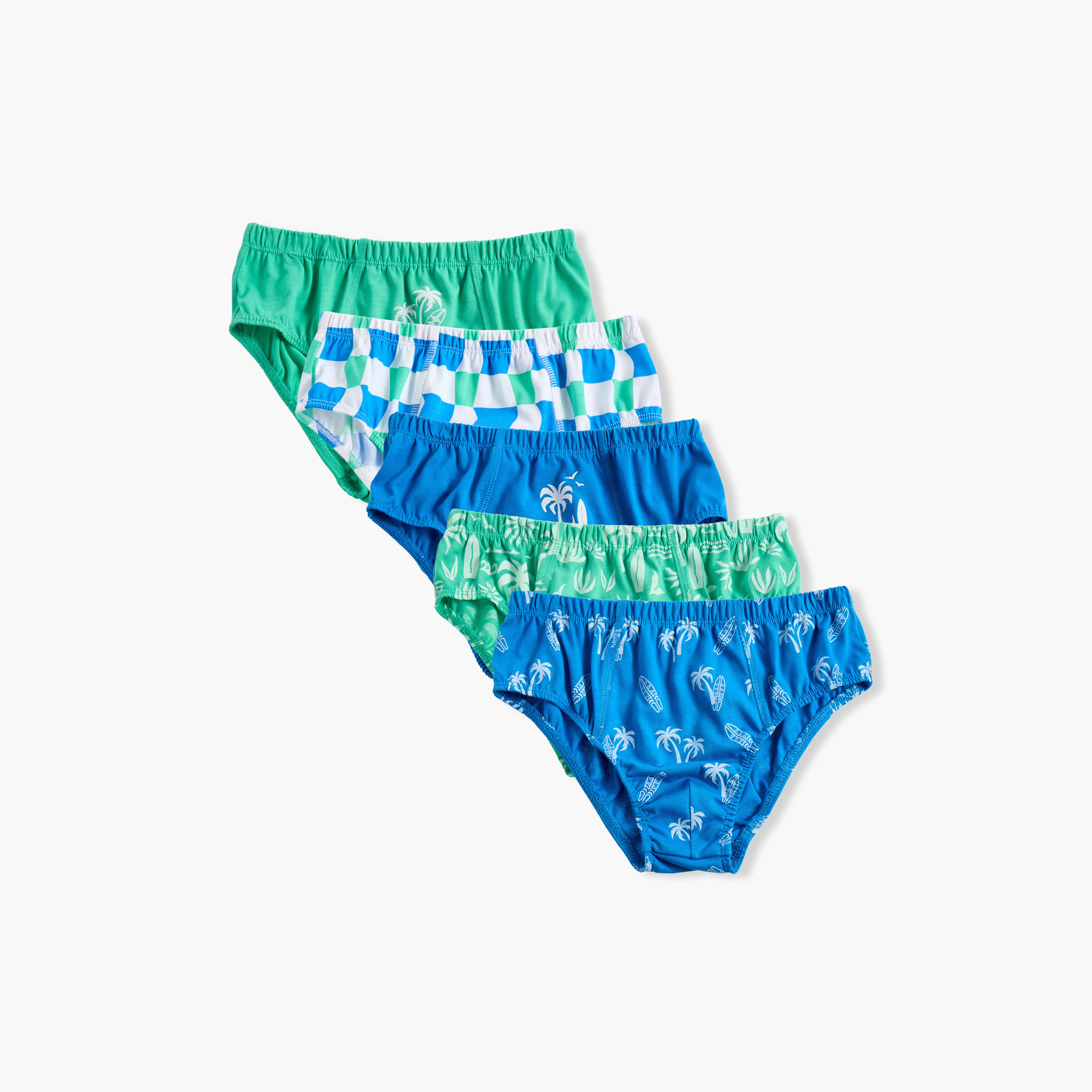 Juniors Printed Briefs - Set of 5-boys-clothing-innerwear-boxersandbriefs-image-1