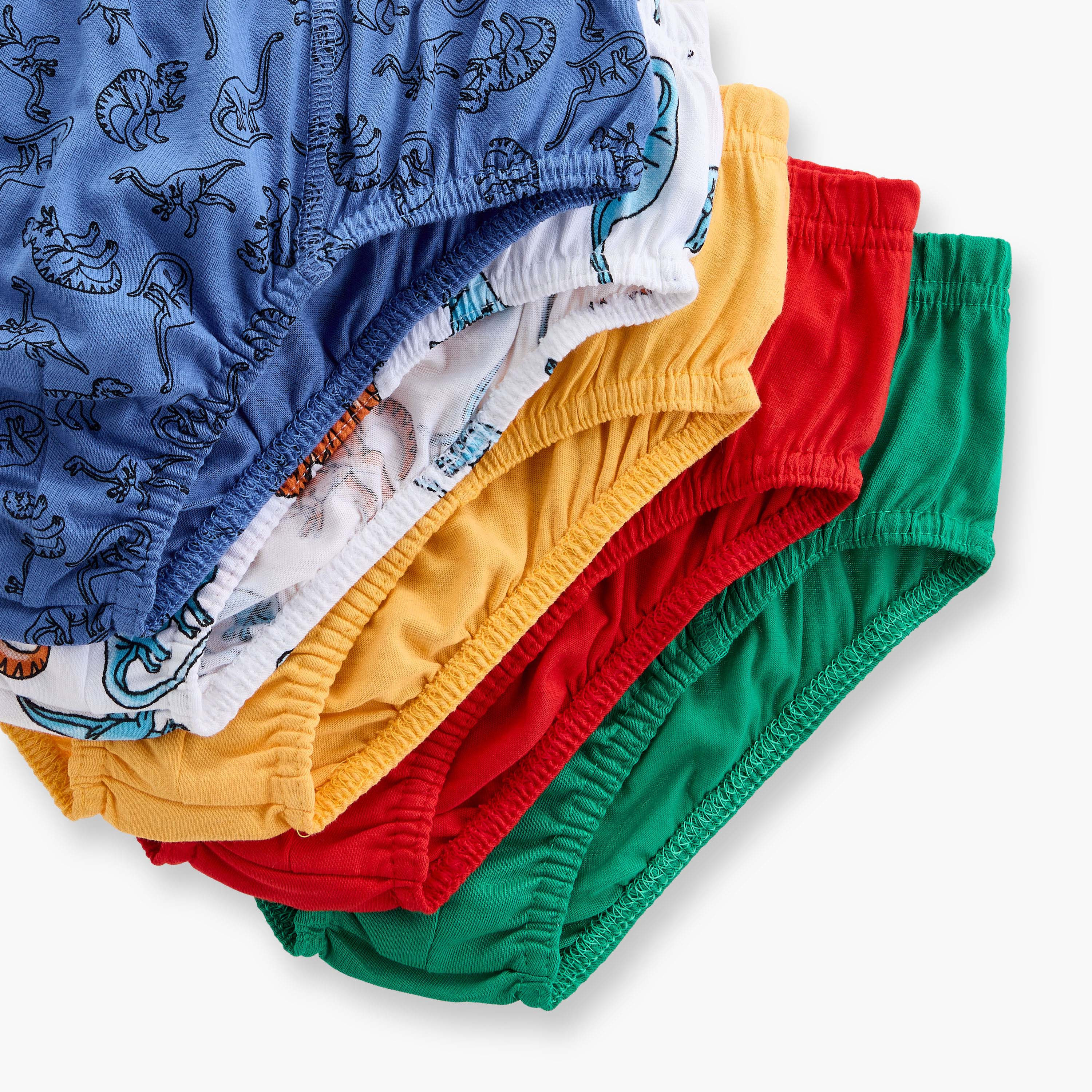 Juniors Dinosaur Print Briefs with Elasticated Waistband - Set of 5-boys-clothing-innerwear-boxersandbriefs-image-8