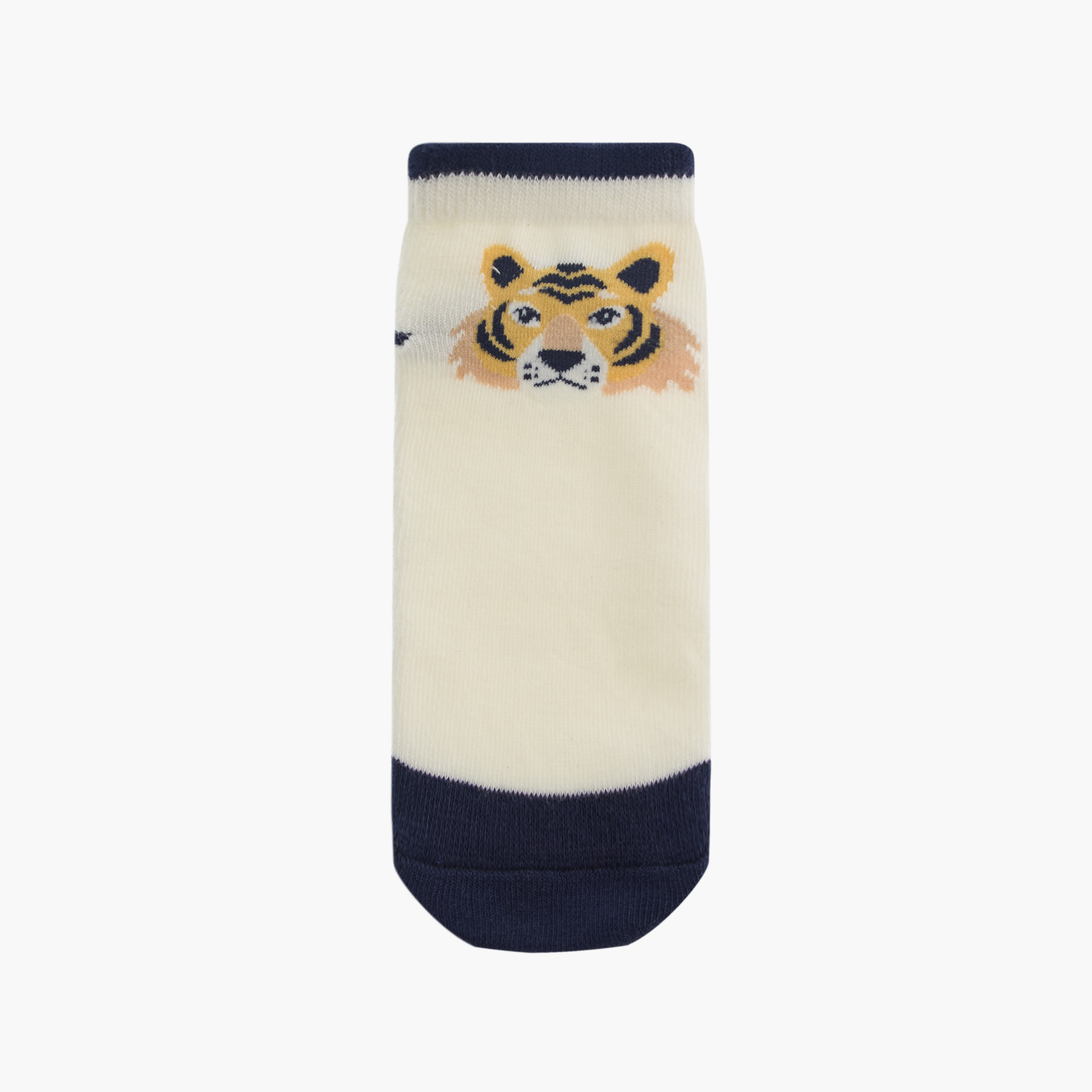 Juniors Tiger Print Ankle Length Socks - Set of 3-boys-accessories-socks-image-2