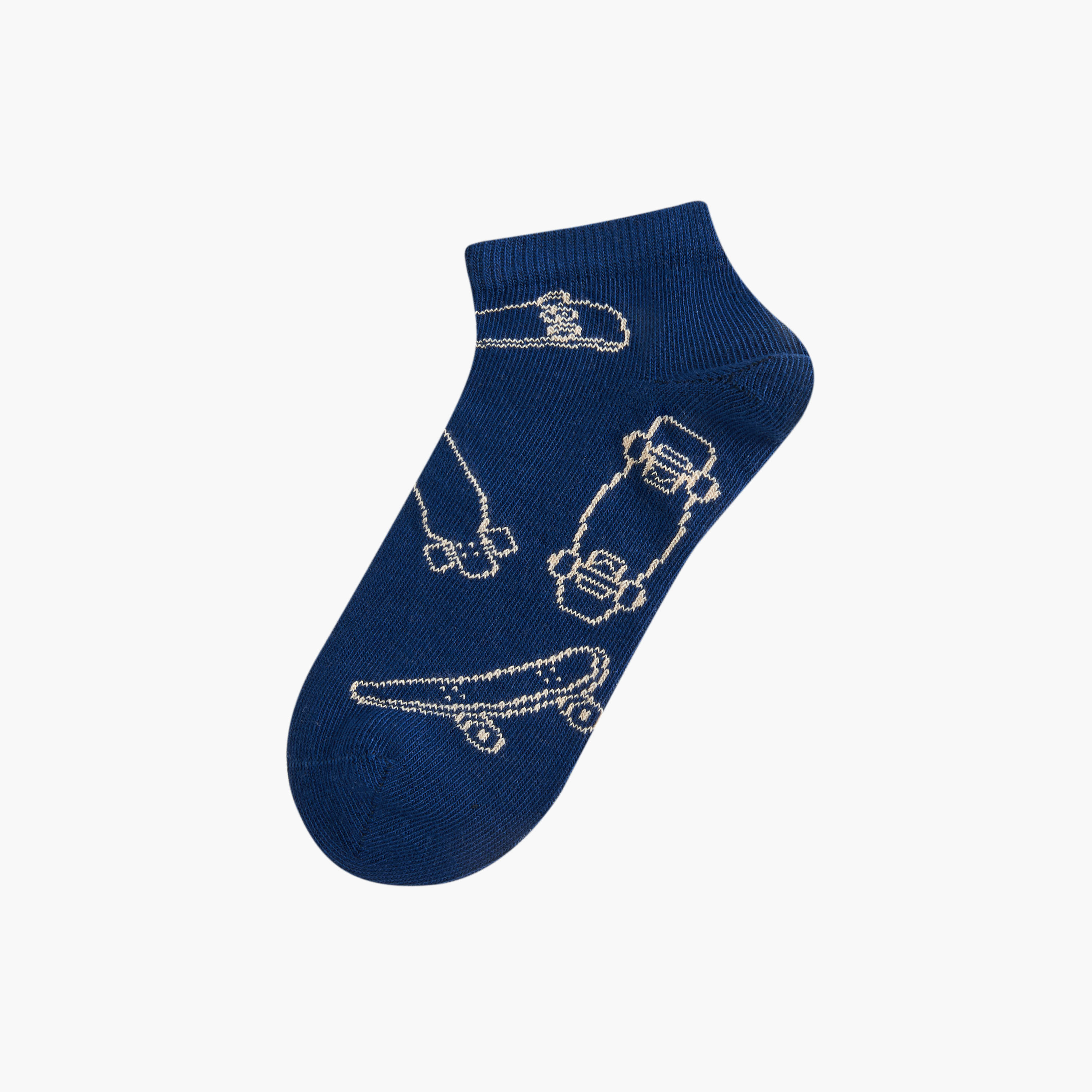Juniors Textured Ankle Length Socks - Set of 3-boys-accessories-socks-image-2
