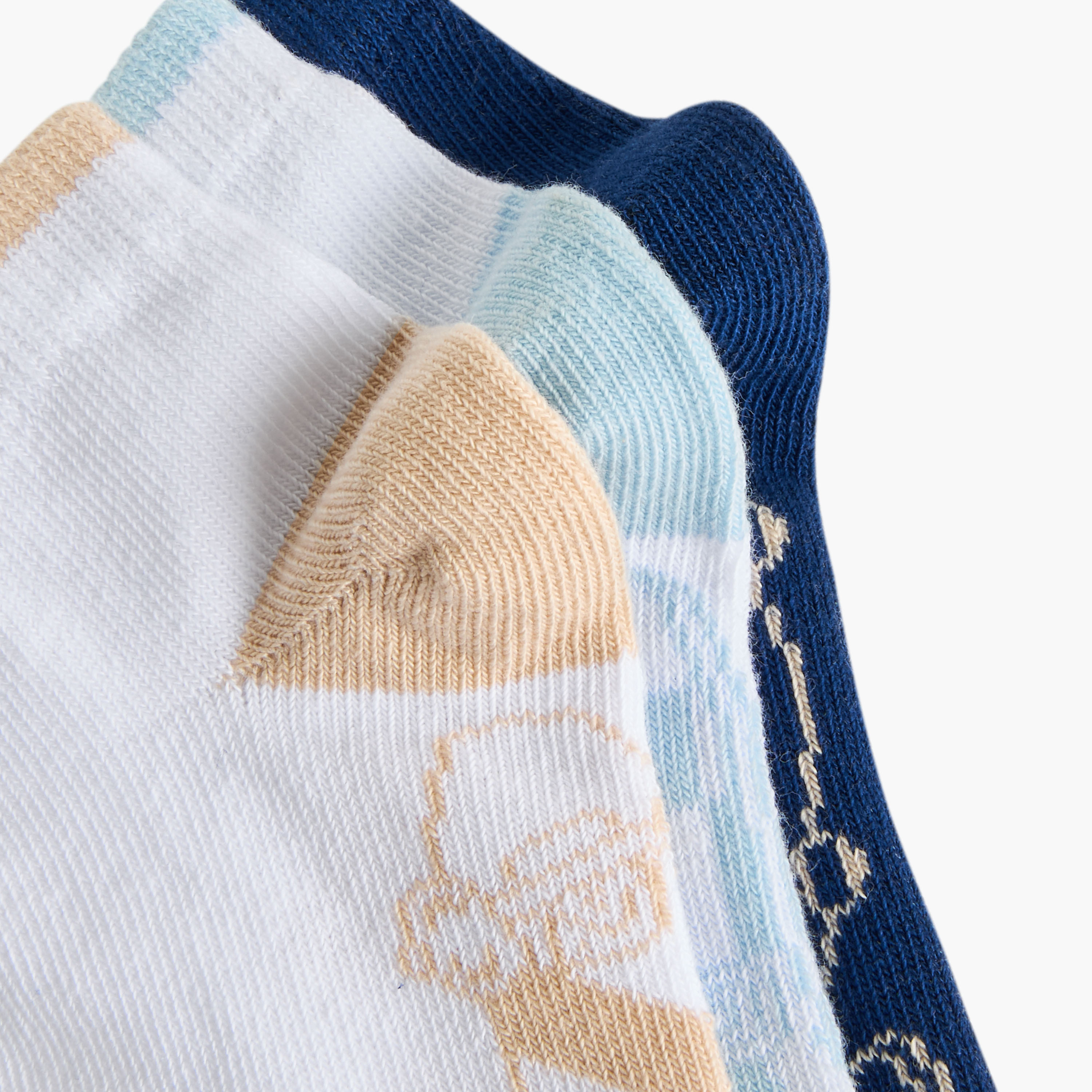 Juniors Textured Ankle Length Socks - Set of 3-boys-accessories-socks-image-4
