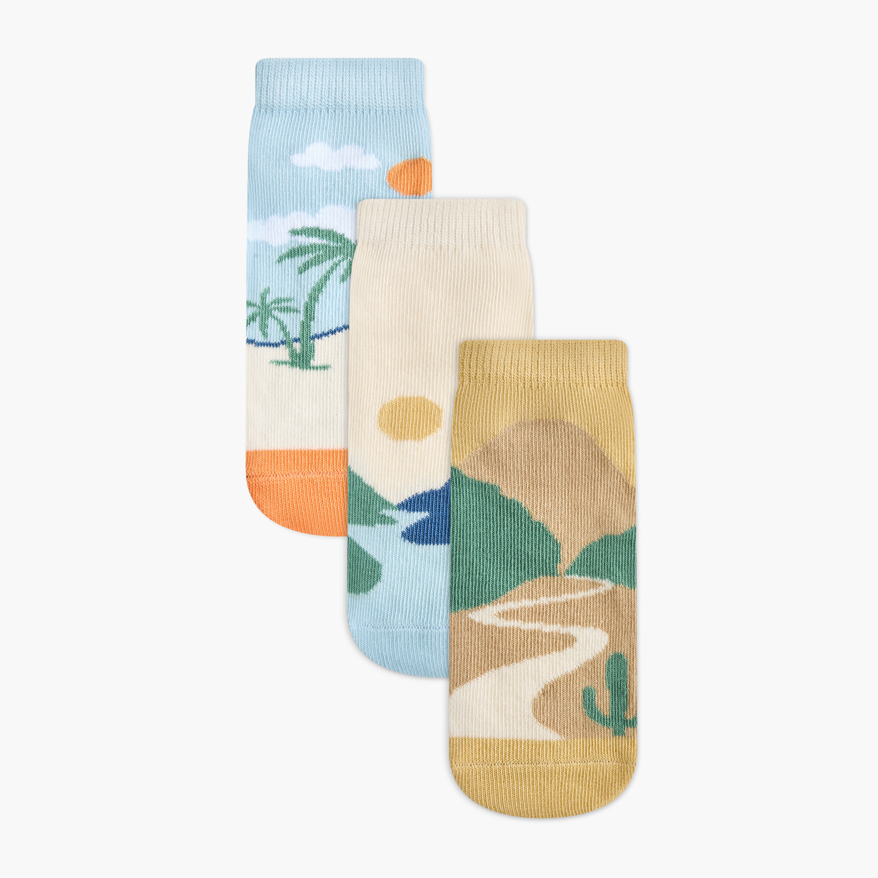 Juniors Printed Ankle Length Socks - Set of 3-boys-accessories-socks-image-1