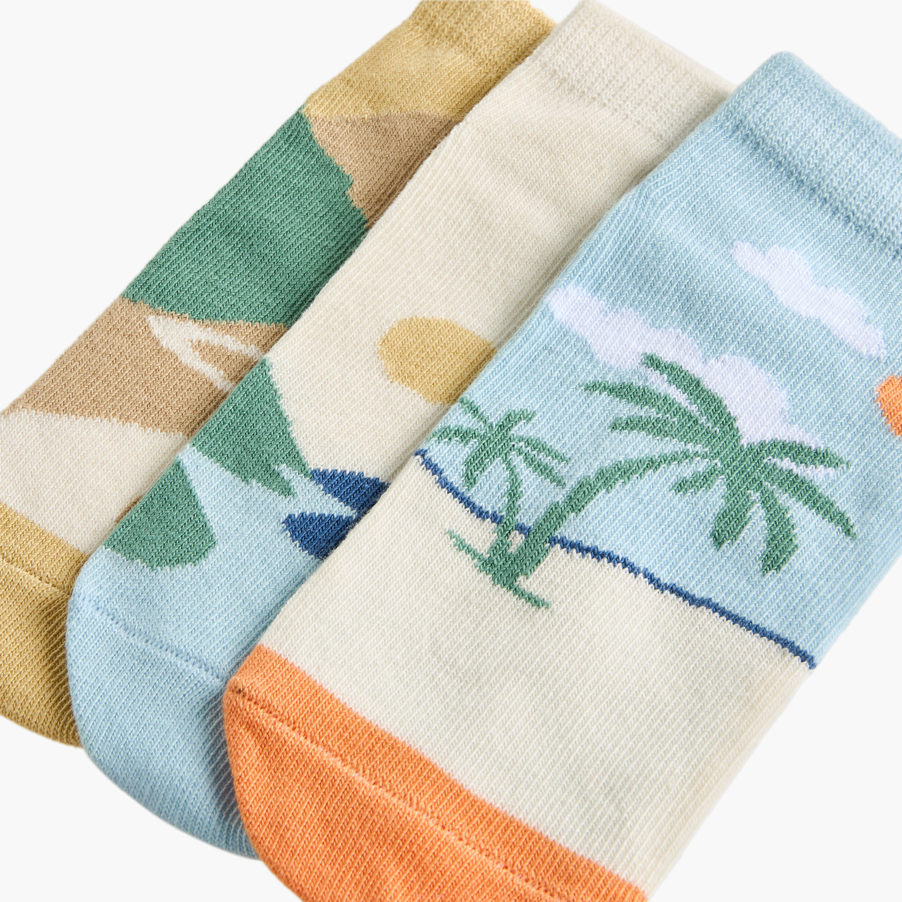 Juniors Printed Ankle Length Socks - Set of 3-boys-accessories-socks-image-4