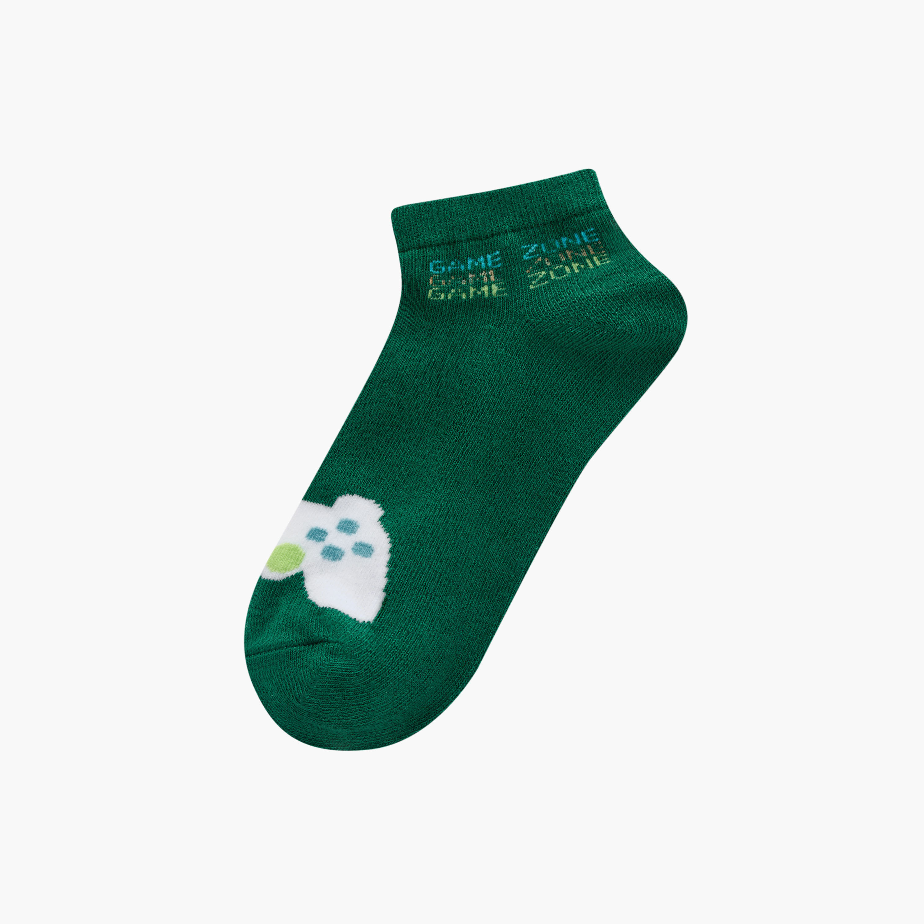 Juniors Gamer Print Ankle Length Socks - Set of 7-boys-accessories-socks-image-2