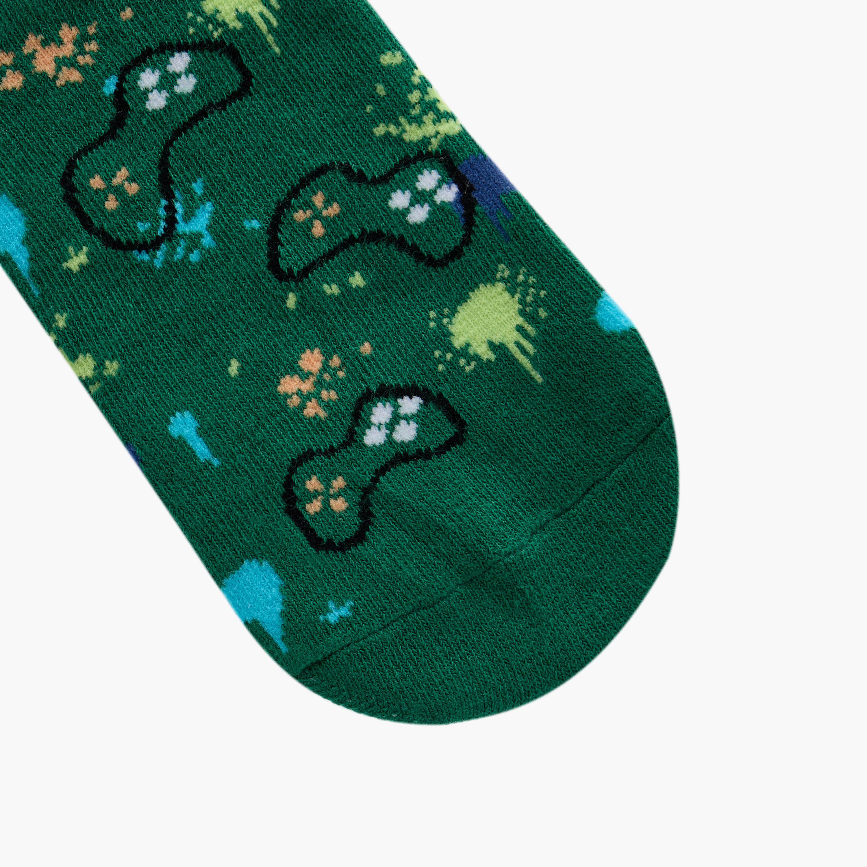 Juniors Gamer Print Ankle Length Socks - Set of 7-boys-accessories-socks-image-3