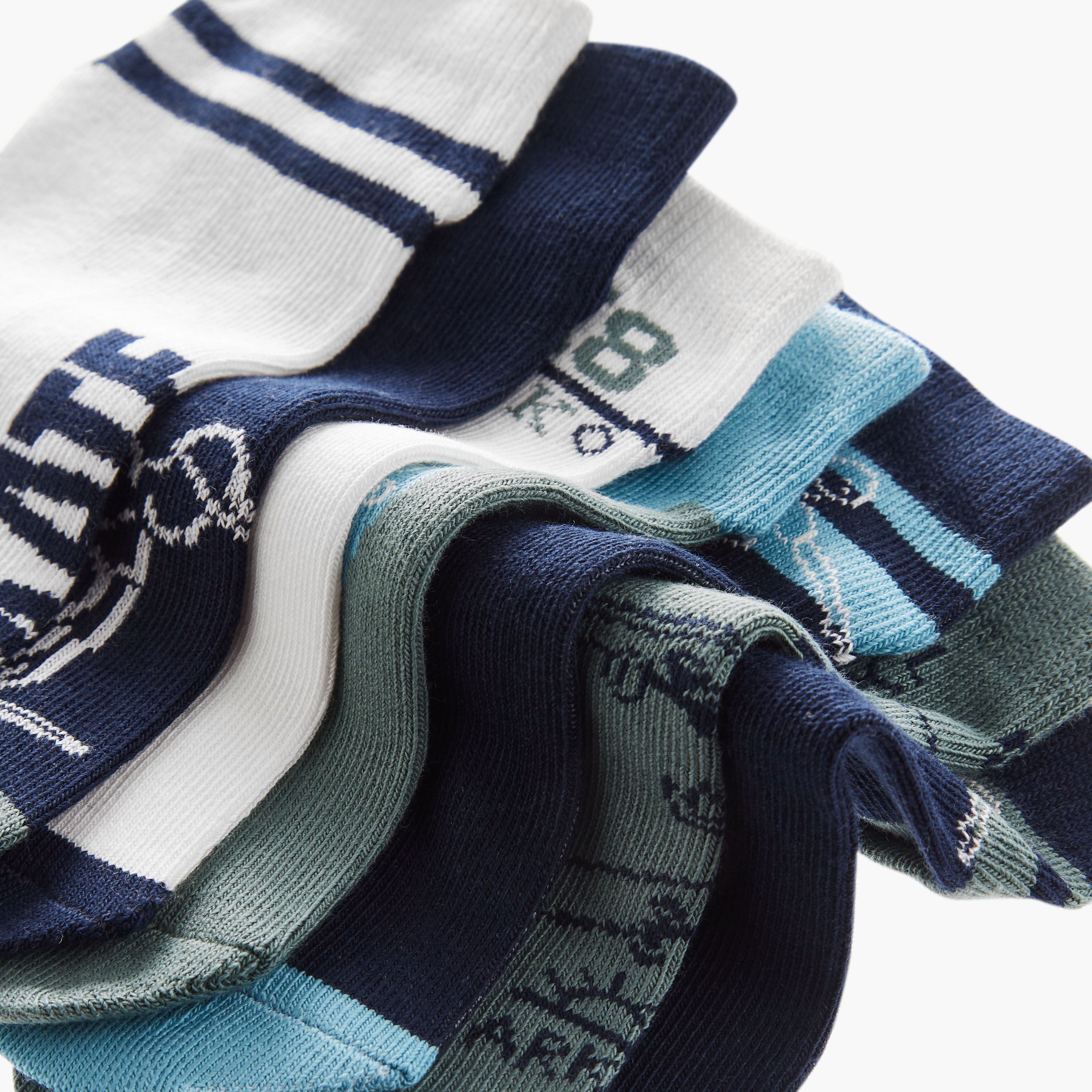 Juniors Printed Ankle Length Socks - Set of 7-boys-accessories-socks-image-4