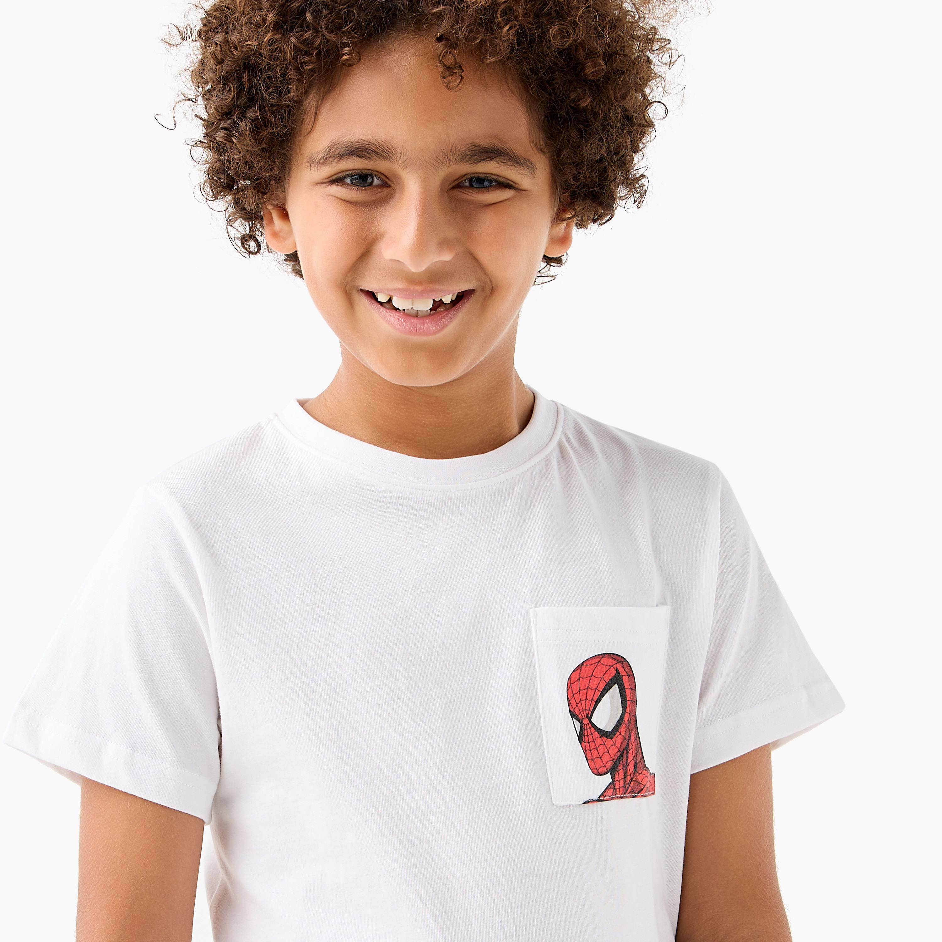 Juniors Spider-Man Print T-shirt and Pyjama Set-boys-clothing-nightwear-image-5