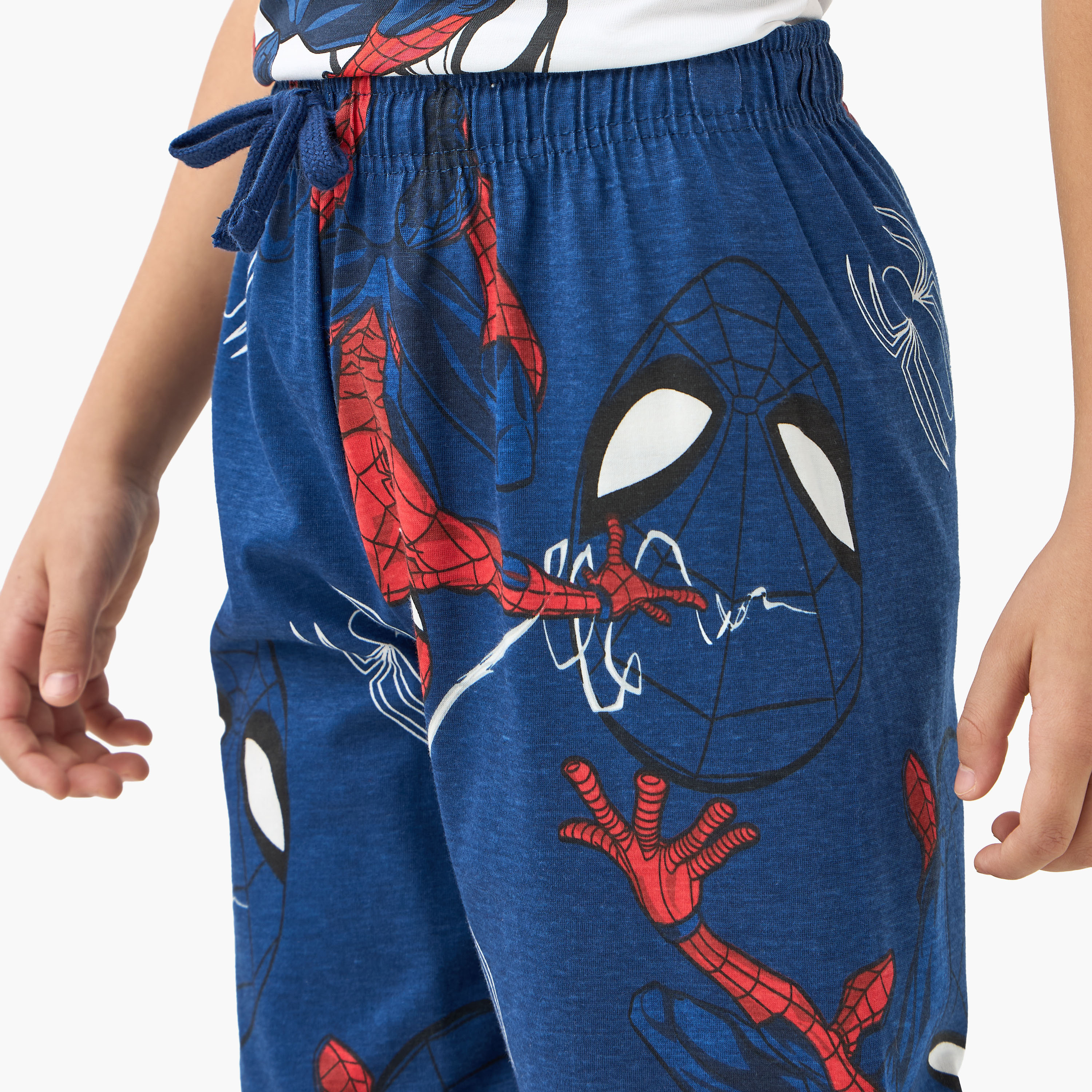 Spider-Man Print T-shirt and Pyjamas - Set of 2-boys-clothing-nightwear-image-7