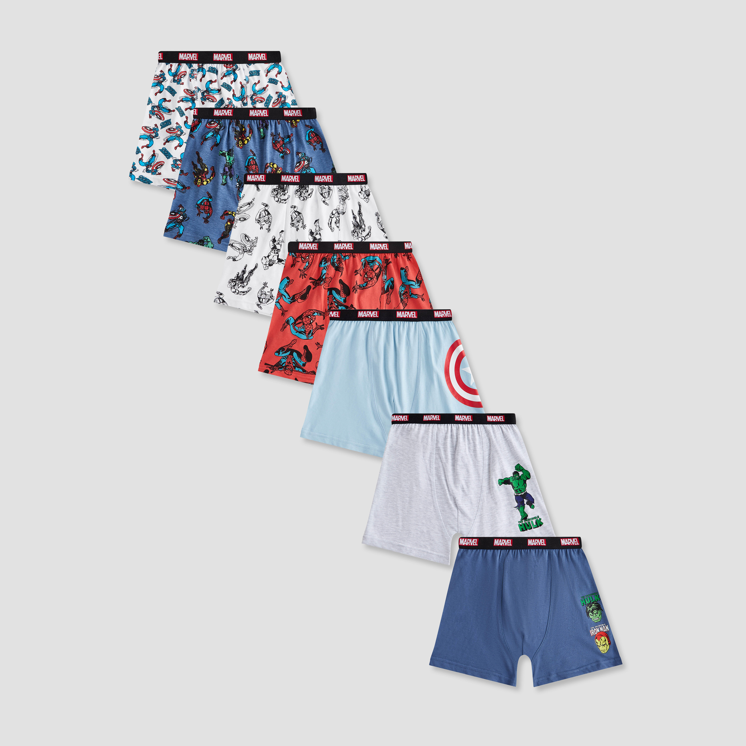 Avengers Printed Boxer Briefs - Set of 7-boys-clothing-innerwear-boxersandbriefs-image-1