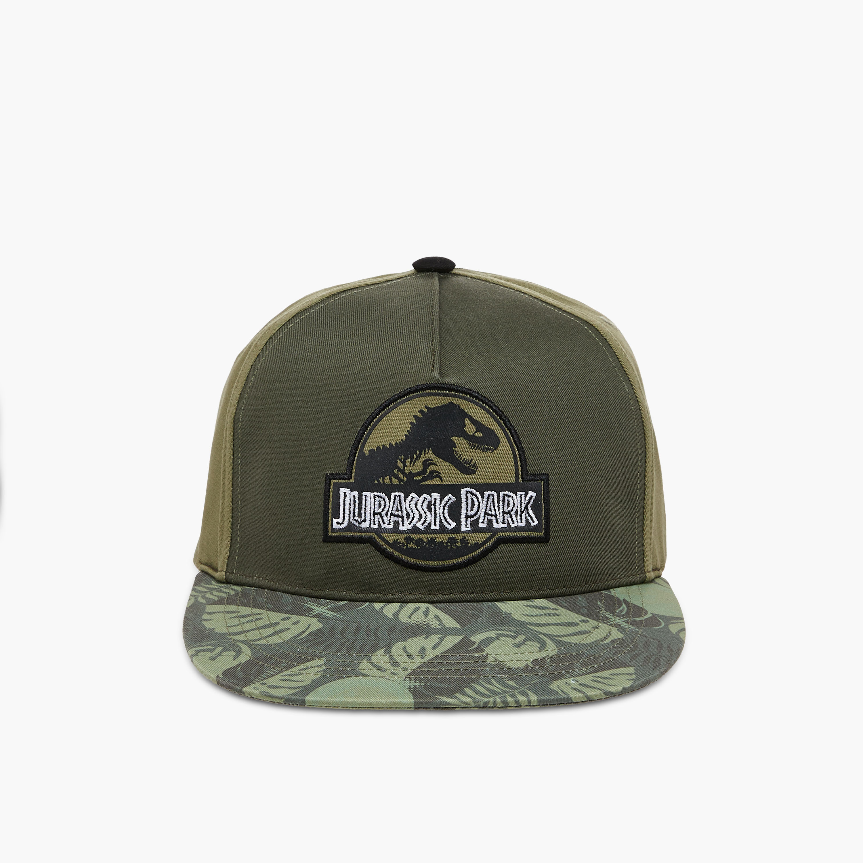 Jurassic Park Printed Cap with Hook and Loop Closure-boys-accessories-caps-image-1