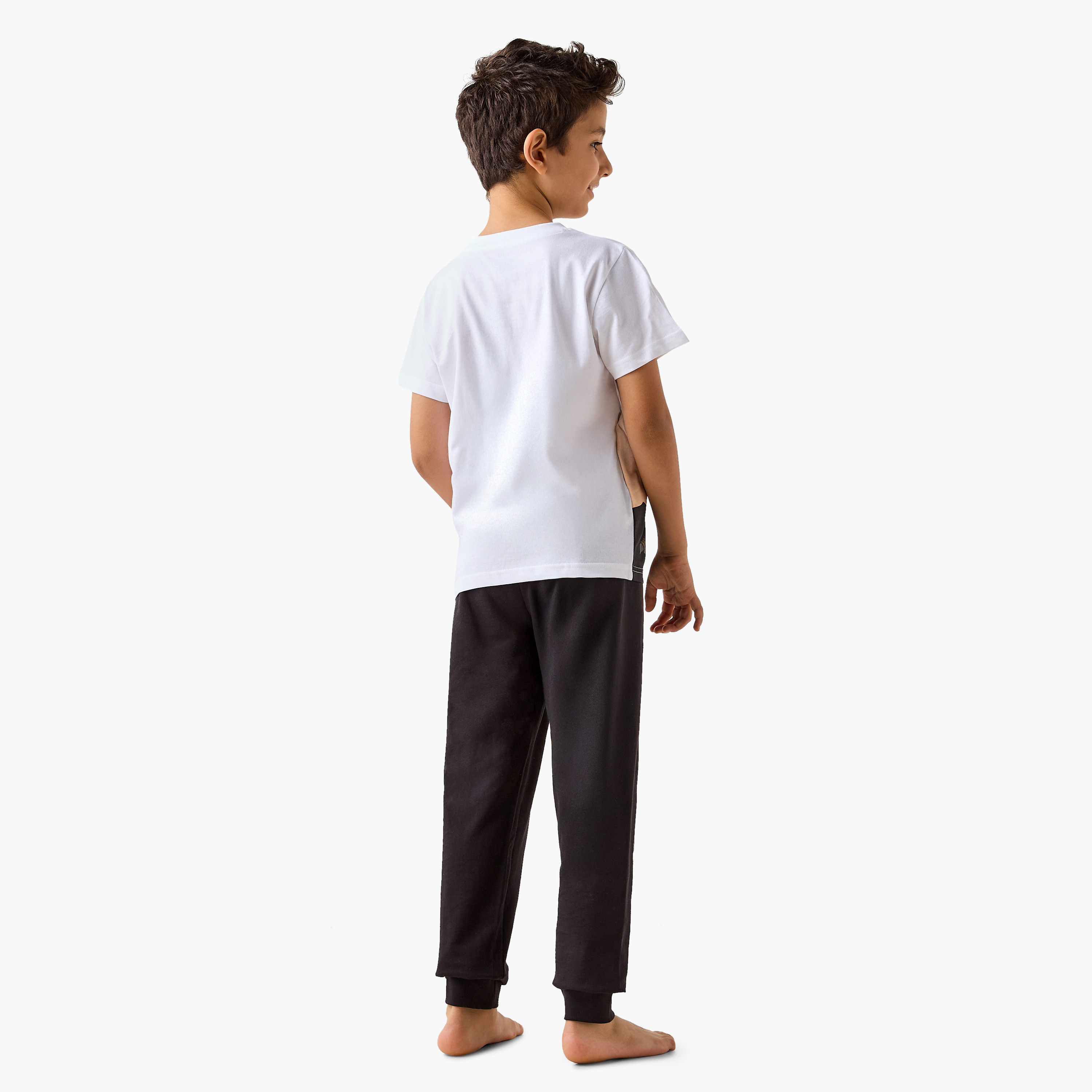 Jurassic World Print T-shirt and Pyjama Set-boys-clothing-nightwear-image-4