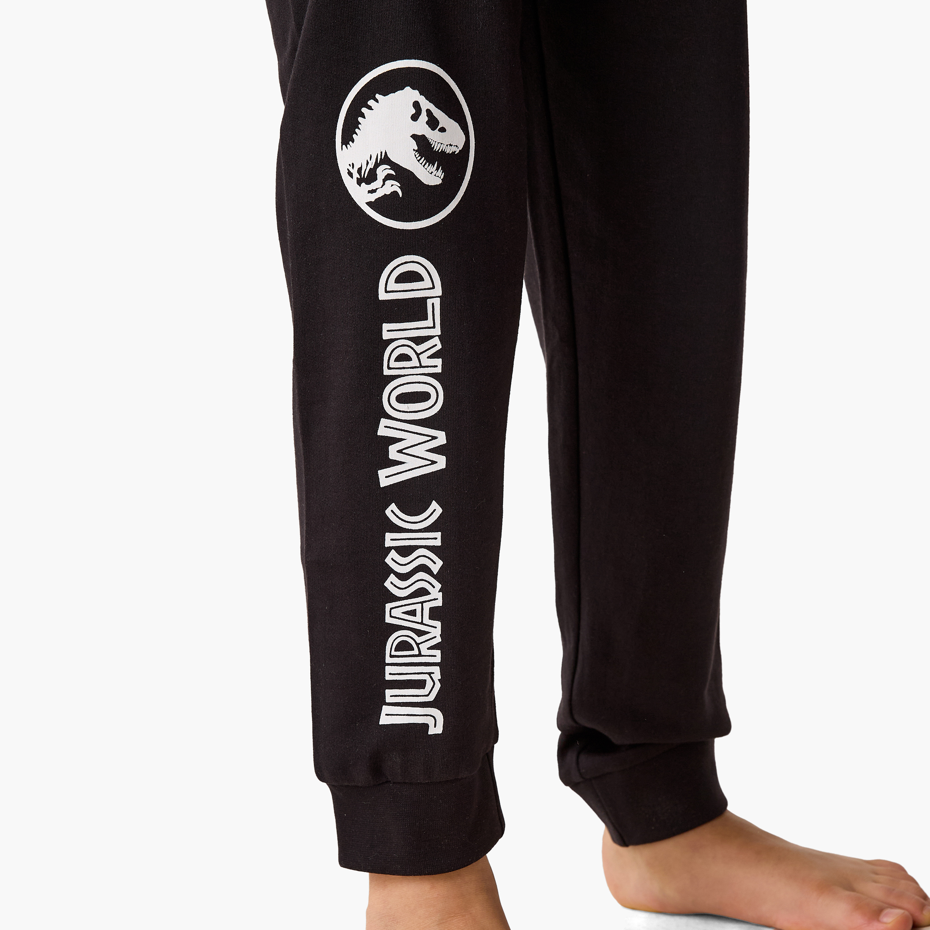 Jurassic World Print T-shirt and Pyjama Set-boys-clothing-nightwear-image-6