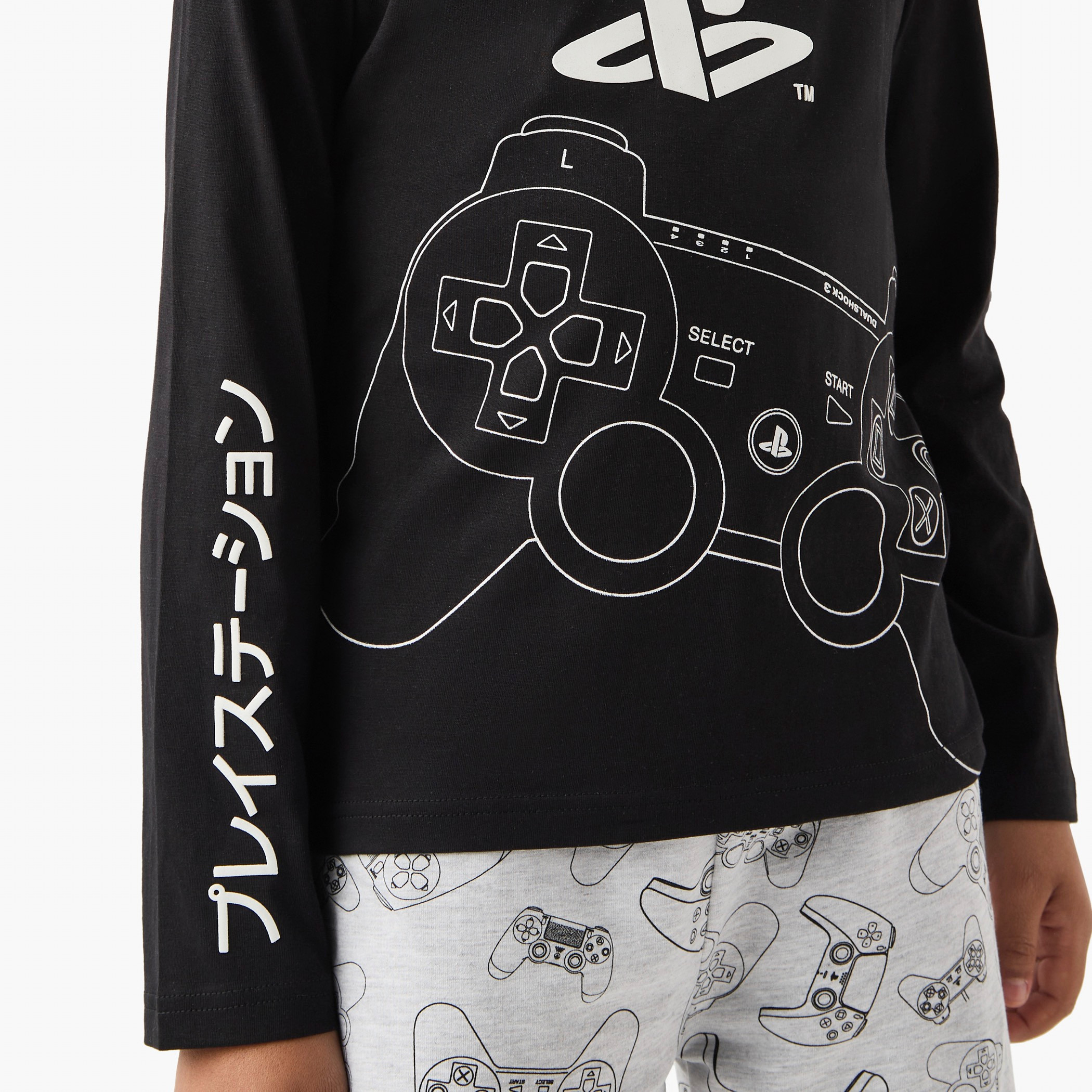 طقم بنطلون بيجاما وتيشيرت بطبعات-boys-clothing-nightwear-image-4