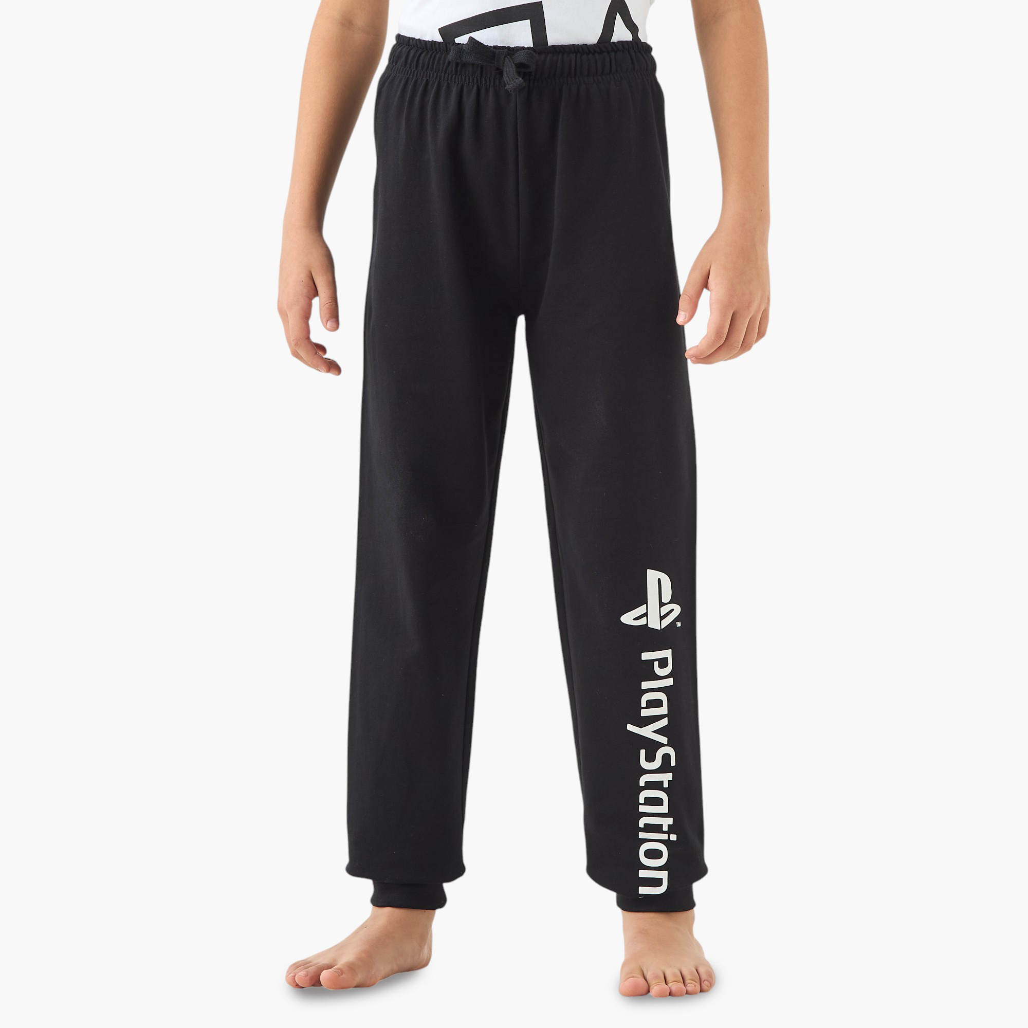 PlayStation Logo Print T-shirt and Pyjama Set-boys-clothing-nightwear-image-3