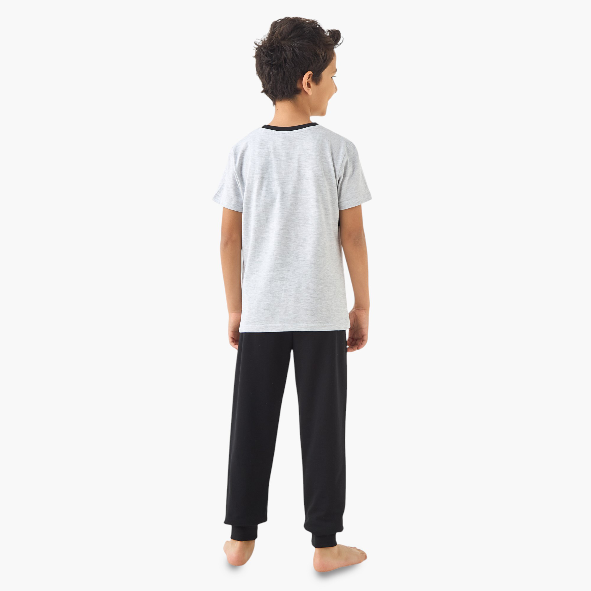 PlayStation Logo Print T-shirt and Pyjama Set-boys-clothing-nightwear-image-4