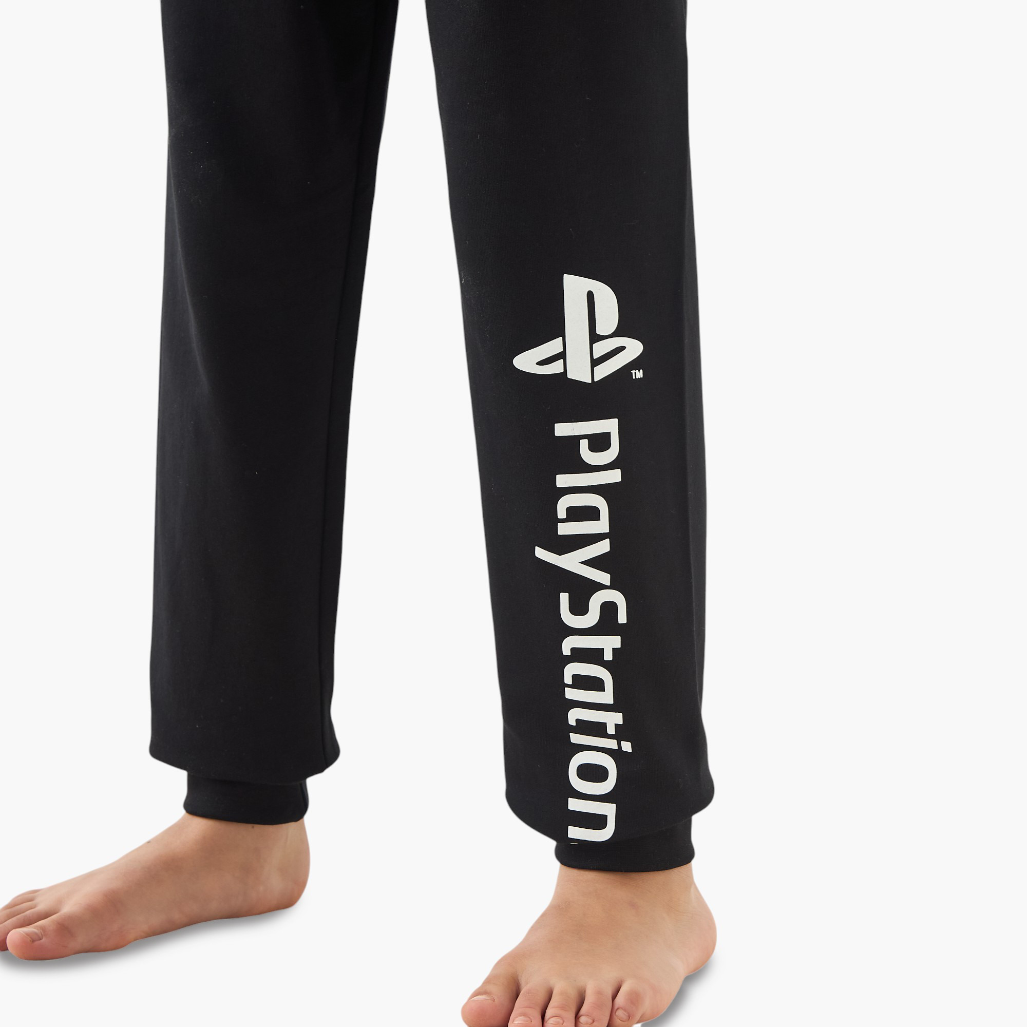 PlayStation Logo Print T-shirt and Pyjama Set-boys-clothing-nightwear-image-6