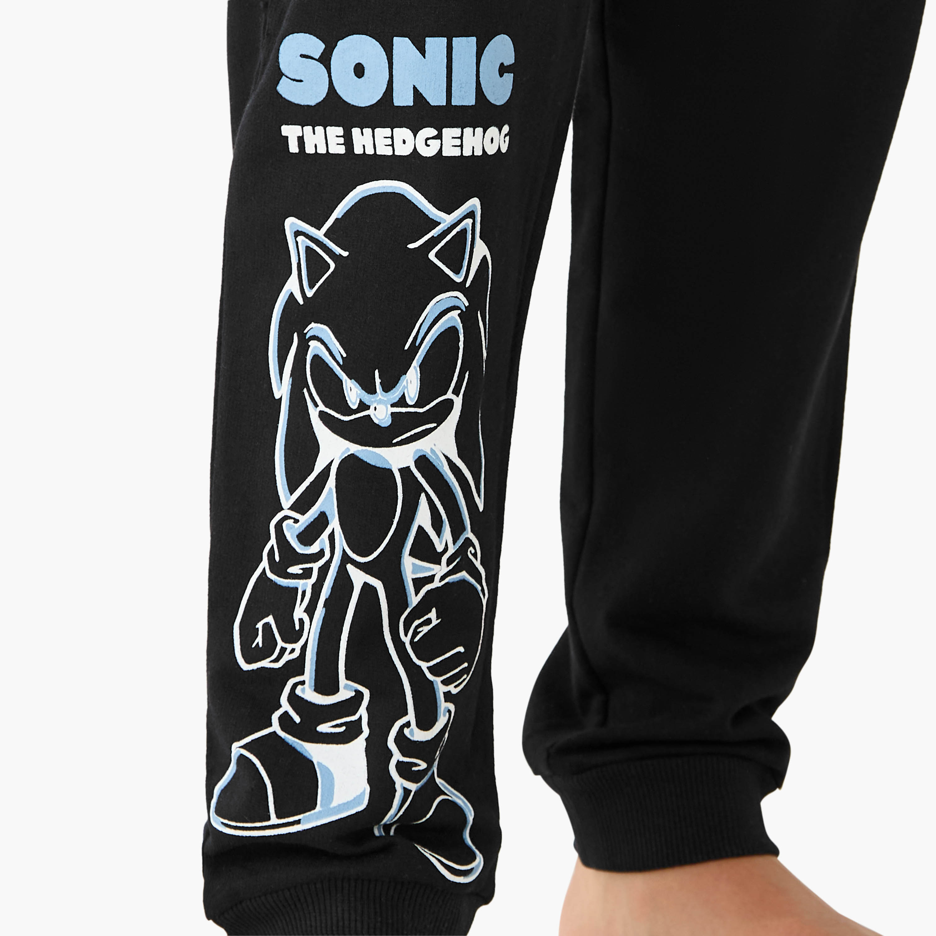 Sonic the Hedgehog Print T-shirt and Pyjama Set-boys-clothing-nightwear-image-6