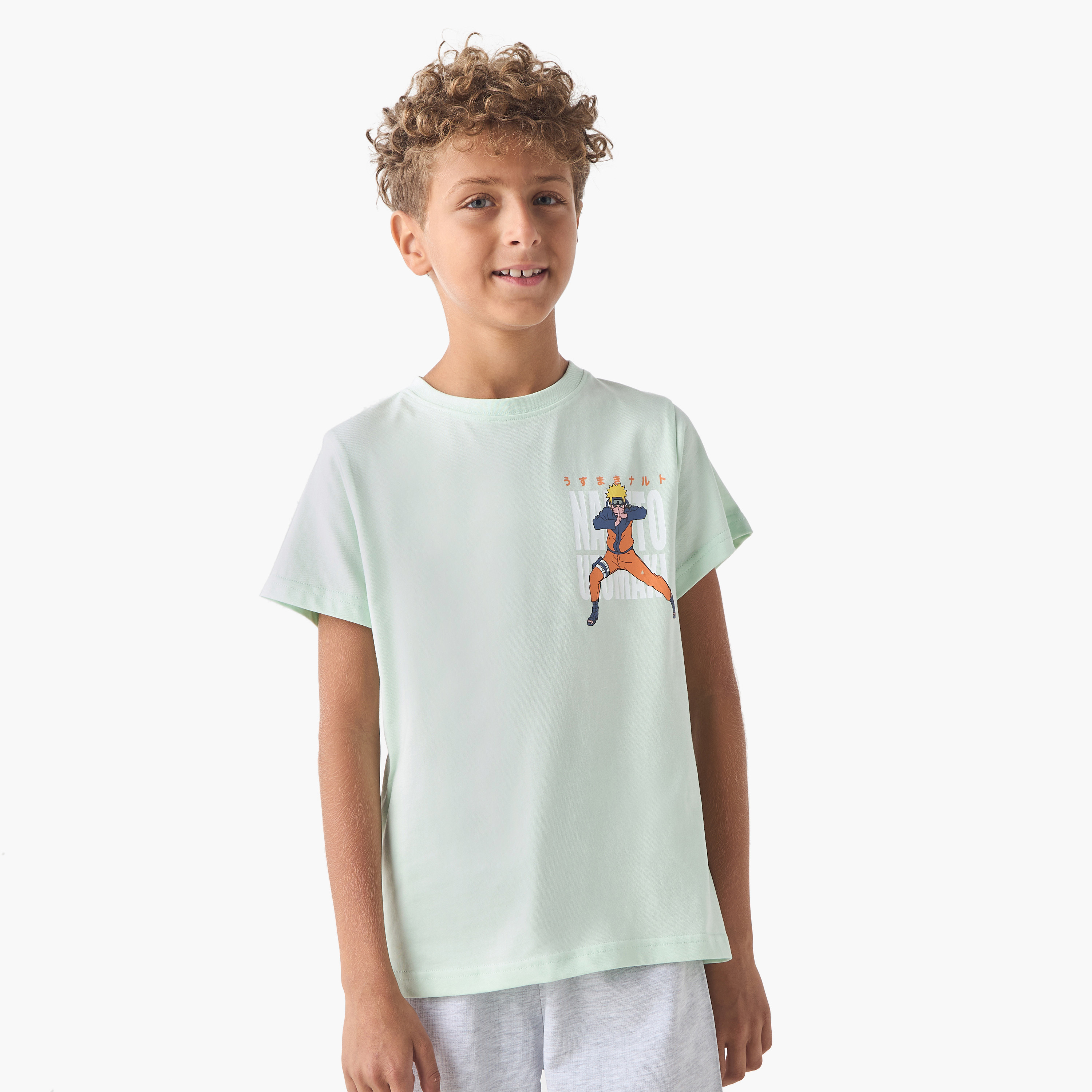 طقم تيشيرت بطبعات ناروتو وبنطلون بيجاما من تي في طوكيو-boys-clothing-nightwear-image-2
